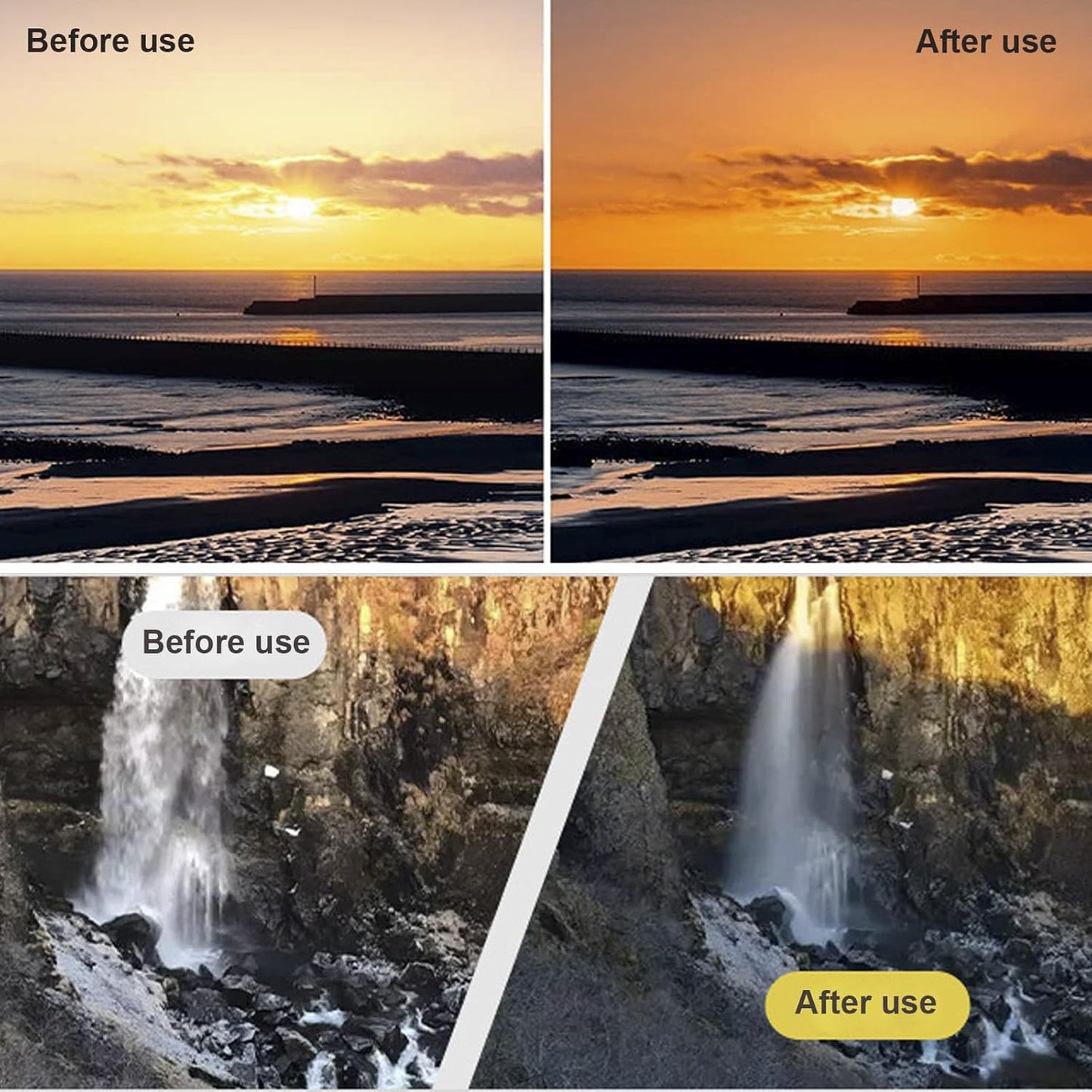 52mm Clip-on ND2-400 Phone Camera Lens Filter Kit, Adjustable Neutral Density Filter Compatible for iPhone 15 14 13 12 11, Google Pixel and Other Smart Phones