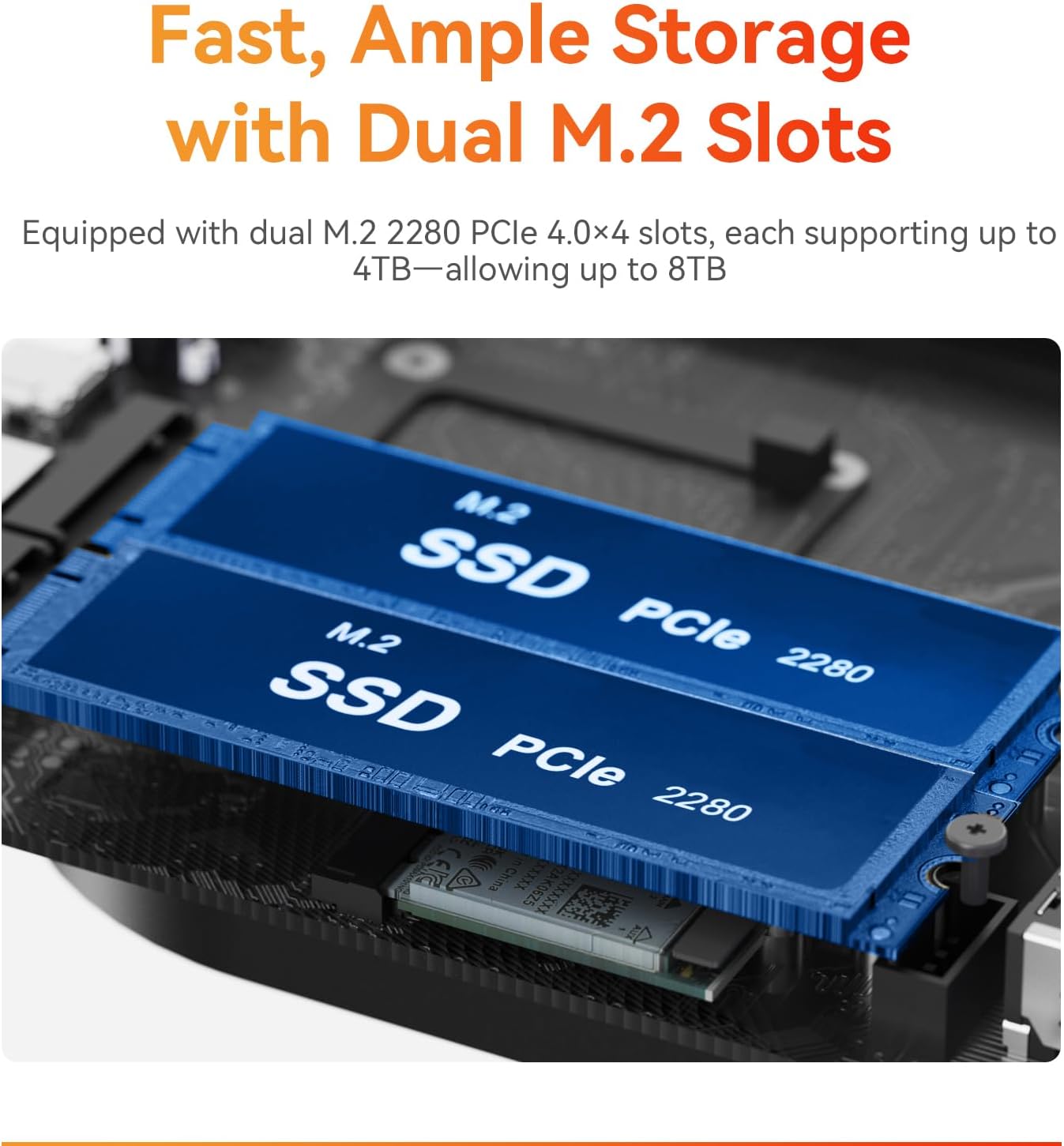 TRIGKRY Key R8 Mini PC, Ryzen 7 8745HS(8C/16T, up to 4.9GHz), 32GB DDR5 5600MHz 1TB PCIE4.0 SSD, Radeon 780M Graphics Gaming PC, Triple 4K@144Hz Display, USB4, WiFi6+BT5.2+2.5G LAN Mini Computer