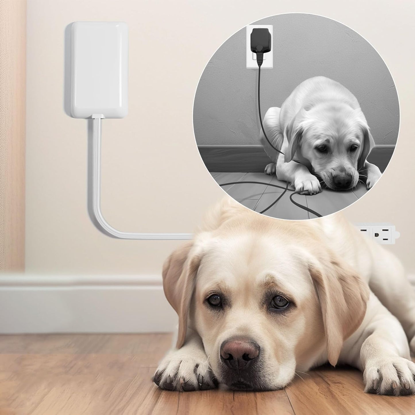 Flat Plug Power Strip 3FT - Ultra Thin Extension Cord White Wall Outlet Extender 3 Outlets with Baby Proofing Cover for Kitchen, Behind TV, Bedroom ETL Listed 13A 125V 1625W