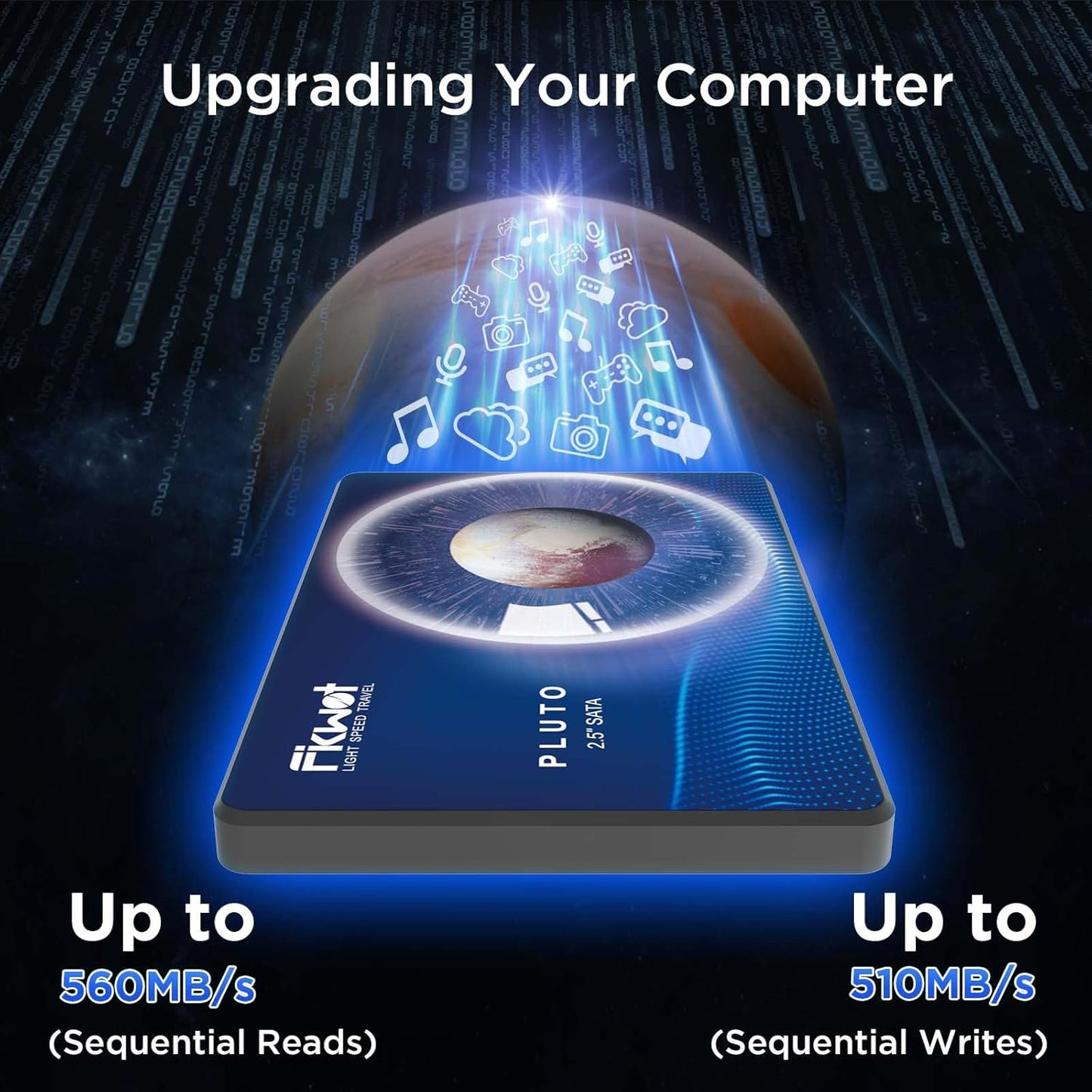 FX815 4TB SSD, 2.5" SATA SSD, Internal Solid State Drive, Up to 560MB/s, 3D NAND SLC Cashe, Compatible with Laptop & PC Desktop