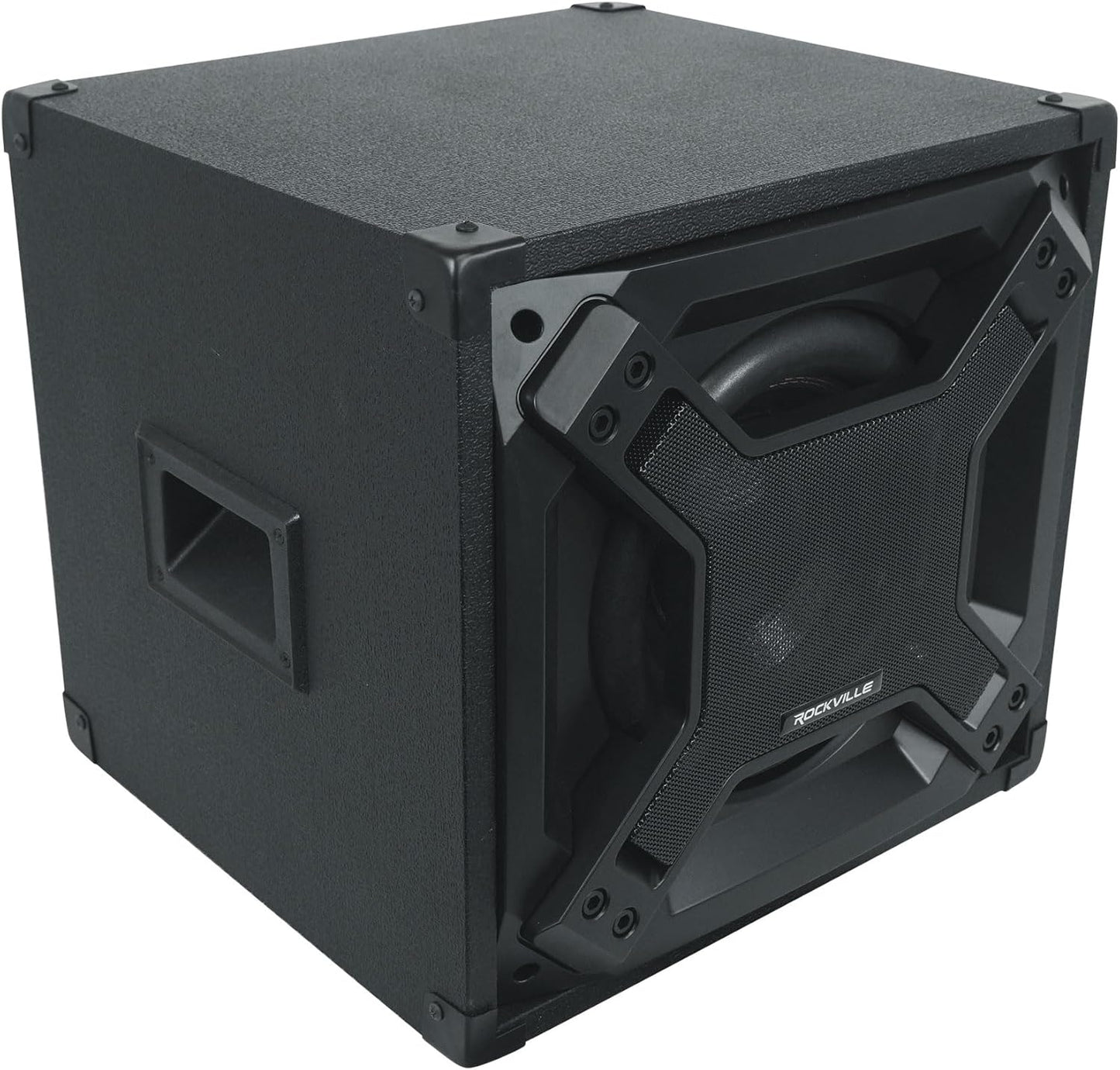 Rockville BASS Blaster 10 750W Powered 10" Home Theater Subwoofer Sub, LED Lighting, RCA Inputs/Outputs, Variable Crossover, for Home Theater and Studio Audio