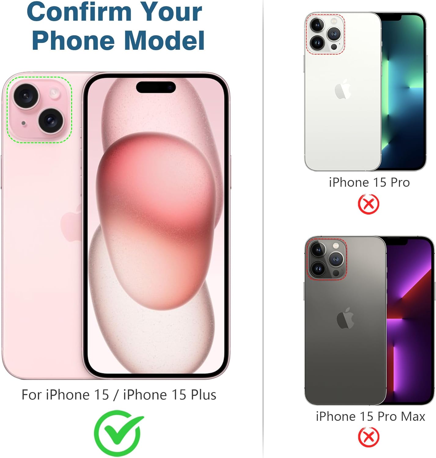 AGVEE 3+3 6 Pack for iPhone 15 6.1" / 15 Plus 6.7" Camera Lens Cover Protector, Metal Ring 9H Tempered HD Glass Camera Cover Protector Film, Silver