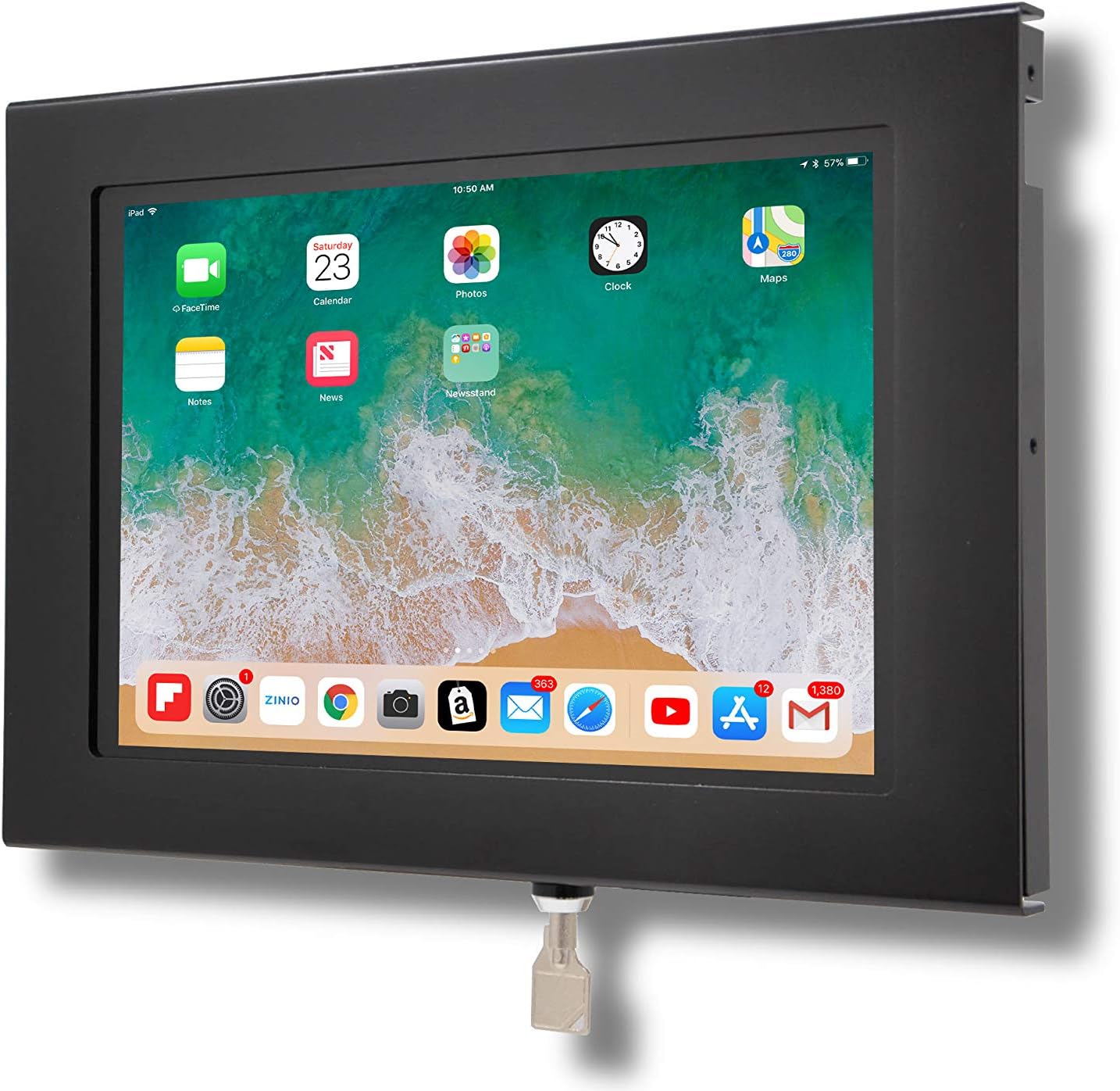 TABcare Locking Security Metal Case for Apple iPad 10 10.9" 2022, iPad 11" 2025 Tablet for Kiosk, POS, Store, Show Display (Black)