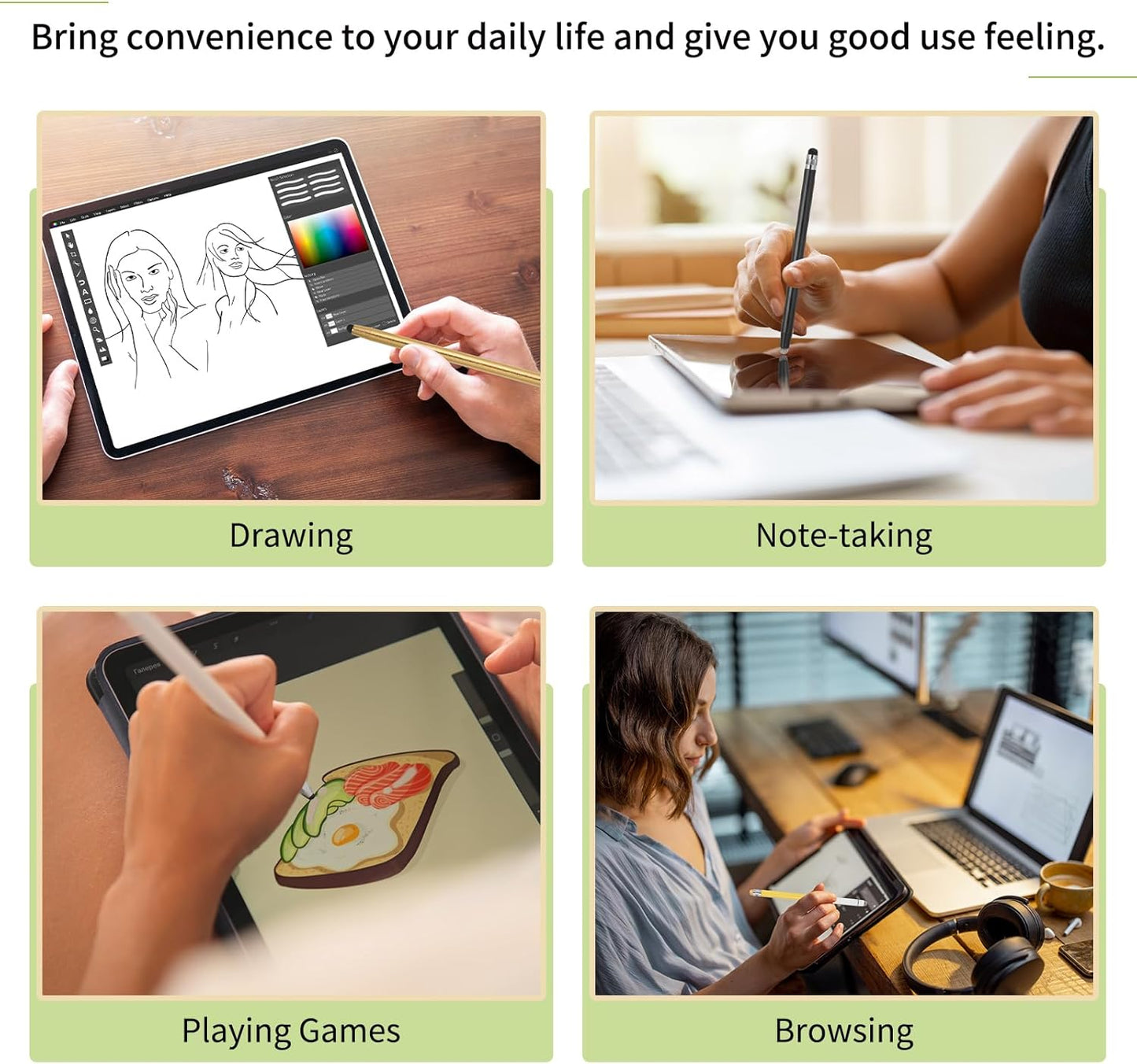 MECCANIXITY 10Pcs Replacement Fiber Mesh Tips for Stylus Pens 10mm Suitable for Capacitive Touch Screen,High Sensitivity,Soft,No Scratch Screen Pen Tip