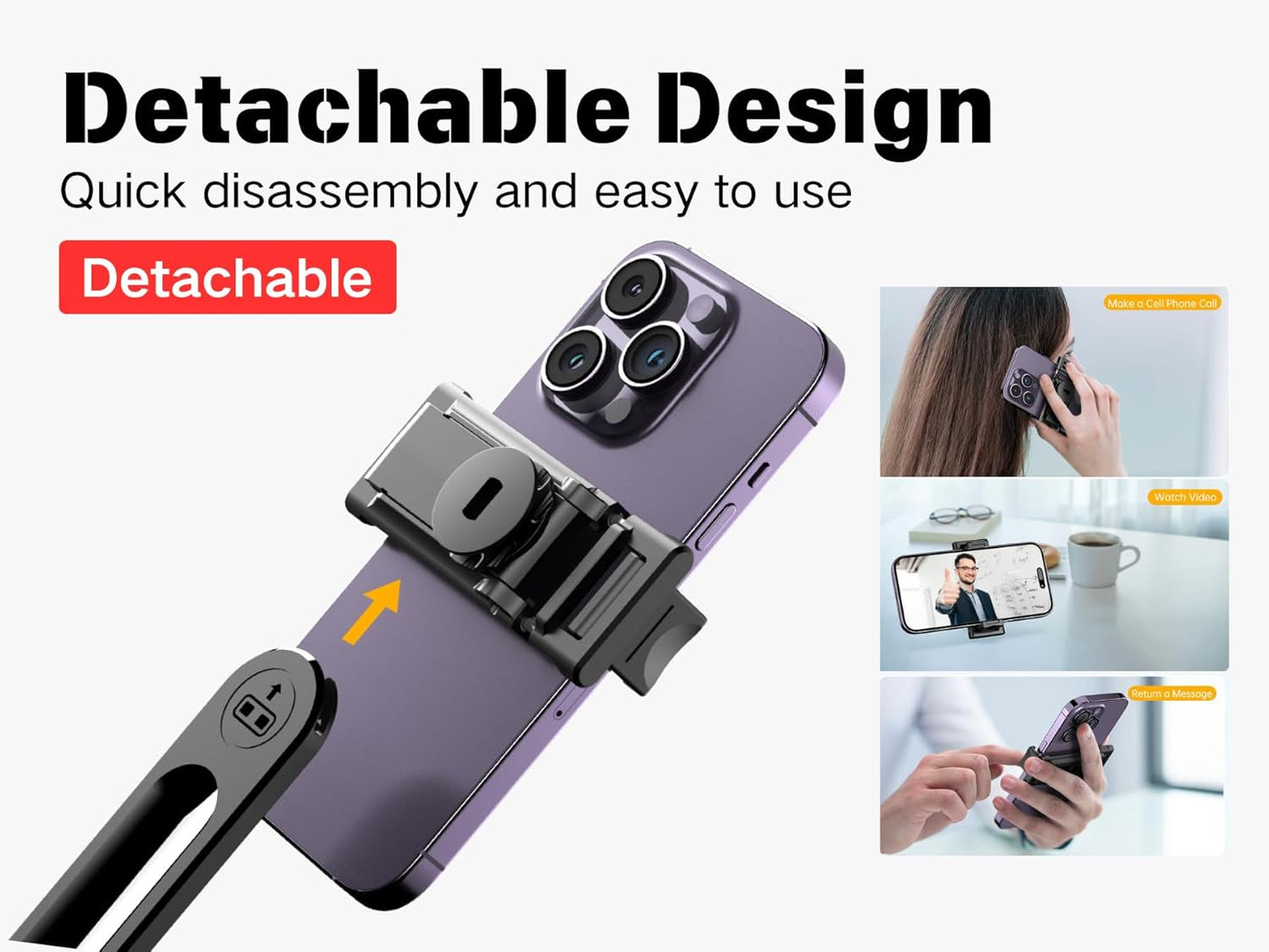 C13 52" Selfie Stick Tripod for iPhone Android, Portable Phone Stand with Wireless Remote, Extendable Travel Stand for Vlogging, Video Recording, Live Streaming，Group Photos