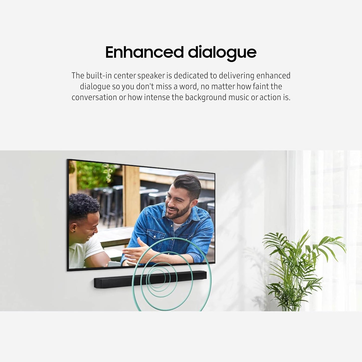 Samsung HW-B550D 3.1 ch Soundbar w/ Dolby Audio, Surround Sound expansion, Bass Boost, Adaptive Sound, DTS Virtual:X, Wireless Subwoofer, 2024