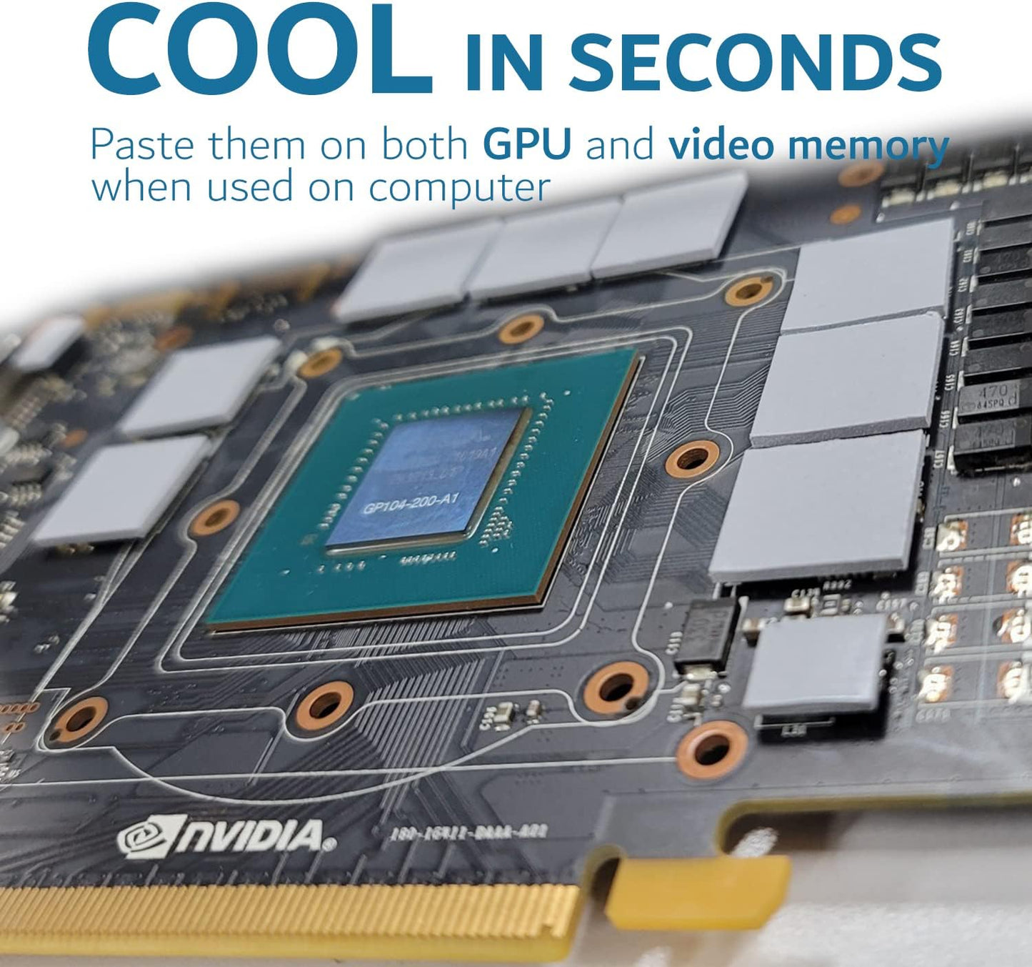 Aairhut Thermal Pad 13W/mK [0.5~3mm], 85 x 45 x 1mm Silicone Cooling Pad Non Conductive Heat Resistance Extreme Odyssey Cover with Dual Self-Adhesive Films for PC Laptop PS4/PS5/CPU/GPU/Computer