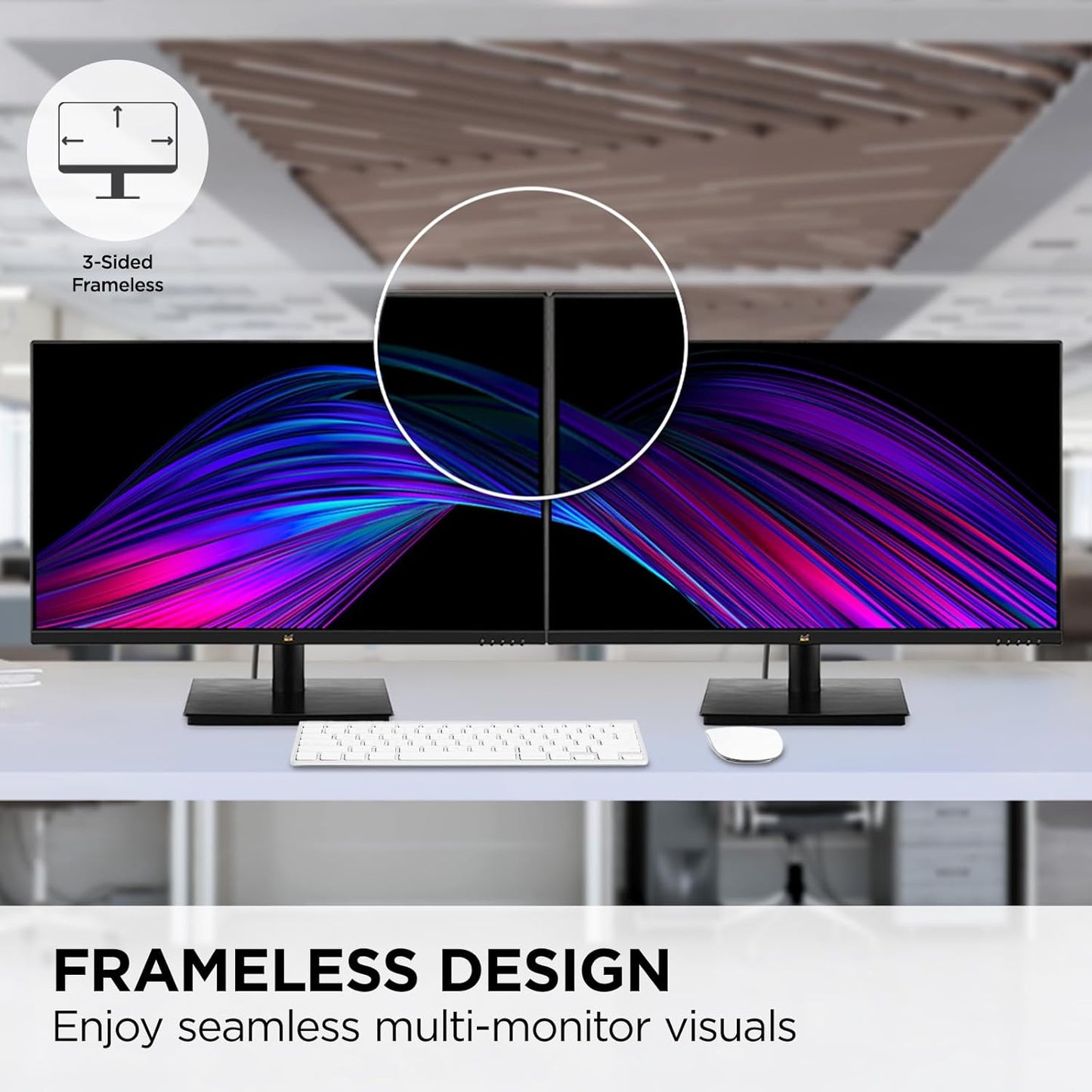 ViewSonic VA2709M 27 Inch IPS Full HD 1080p Monitor with 100Hz, Thin Bezels, Eye Care, HDMI, VGA Inputs for Home and Office