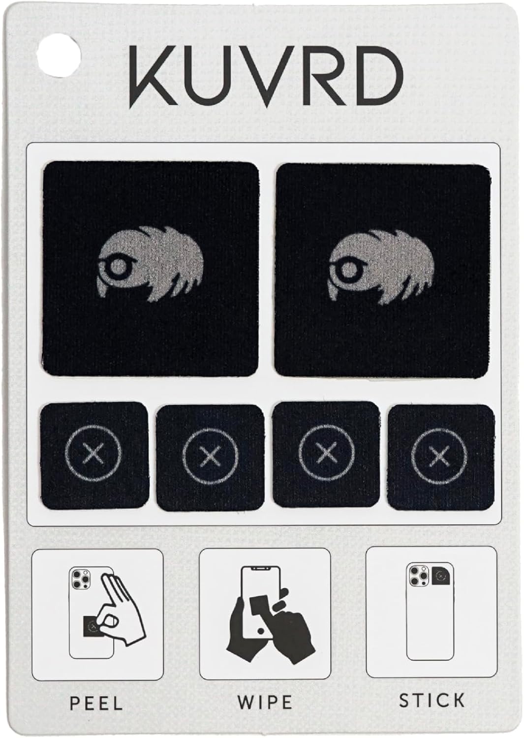 KUVRD Waterbear - Universal Screen Cleaners - Teeny Tiny Cleaning Tools for Your Lenses & Screens - Single Patch Set