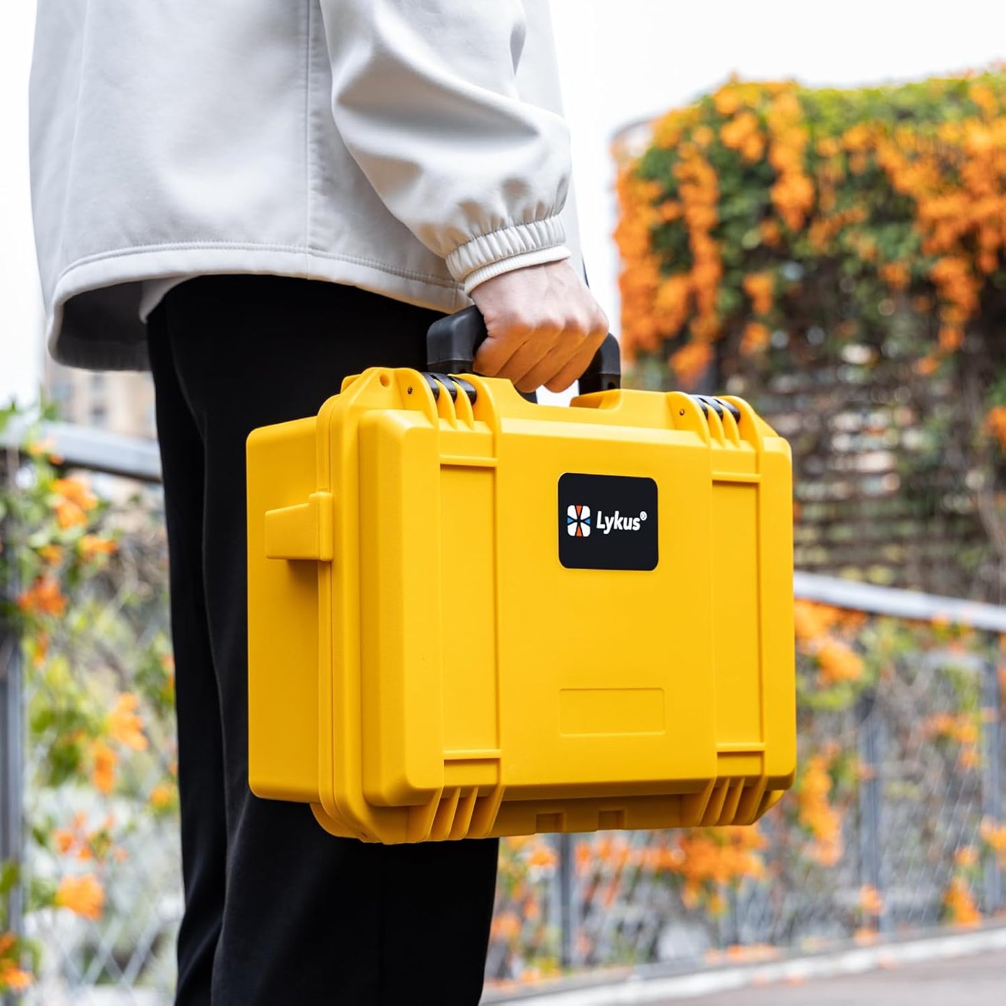 Lykus HC-3310 Waterproof Hard Case with Customizable Foam Insert, Interior Size 12.99x8.27x5.31 in, Suitable for pistol,camera,lens,drone,mic,flashlight,telescope,action cam,electronics,tools,and more