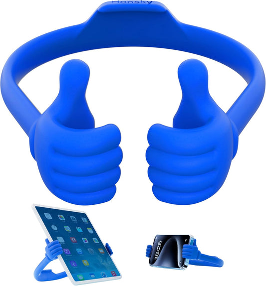 Honsky Thumbs Up Portable Monitor Stand, Universal Tablet Display Holder for Desktop and Desk, Cute Blue