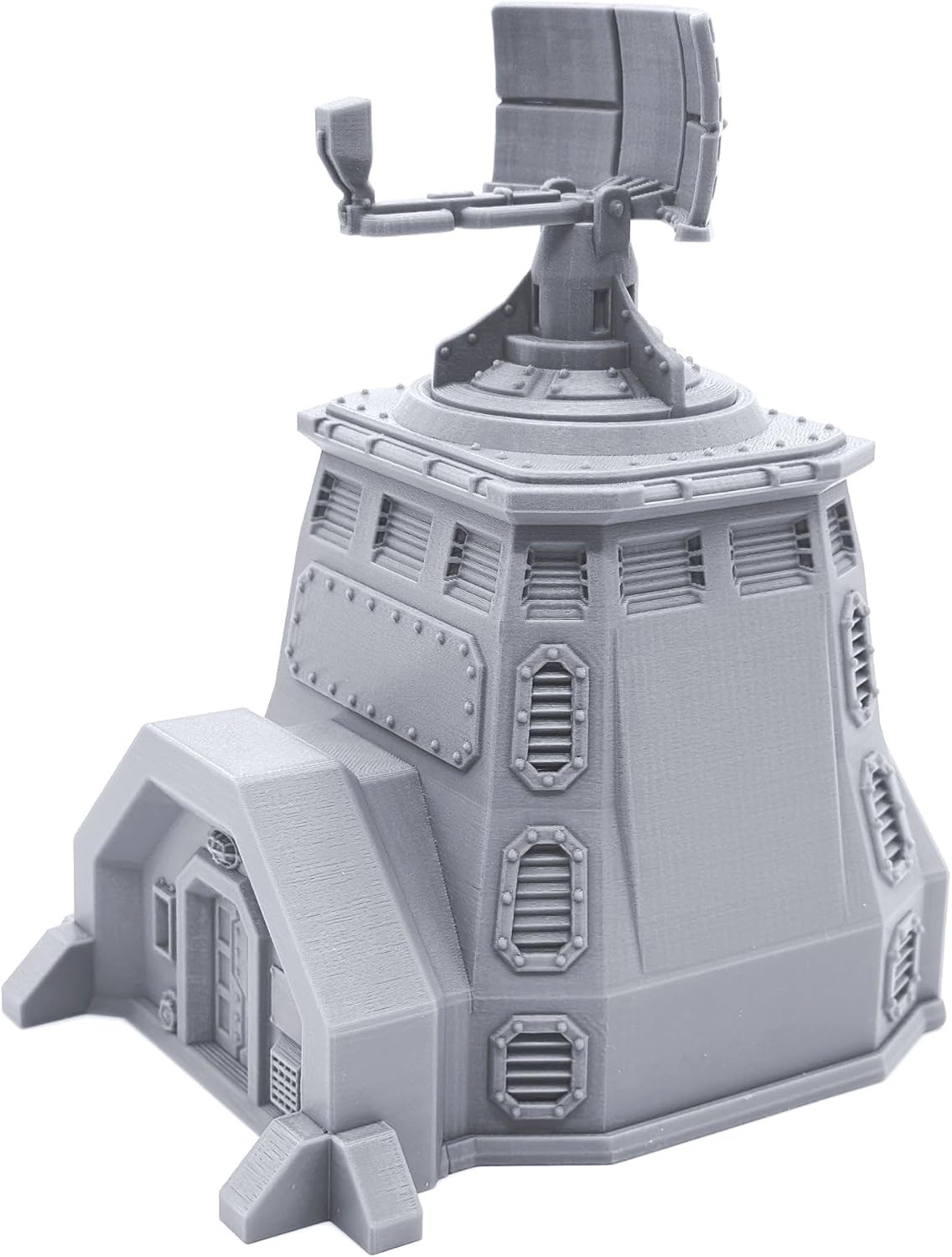 EnderToys Armored Barracks Set by Terrain4Print, 3D Printed Tabletop RPG Scenery and Wargame Terrain 28mm Miniatures, Grey