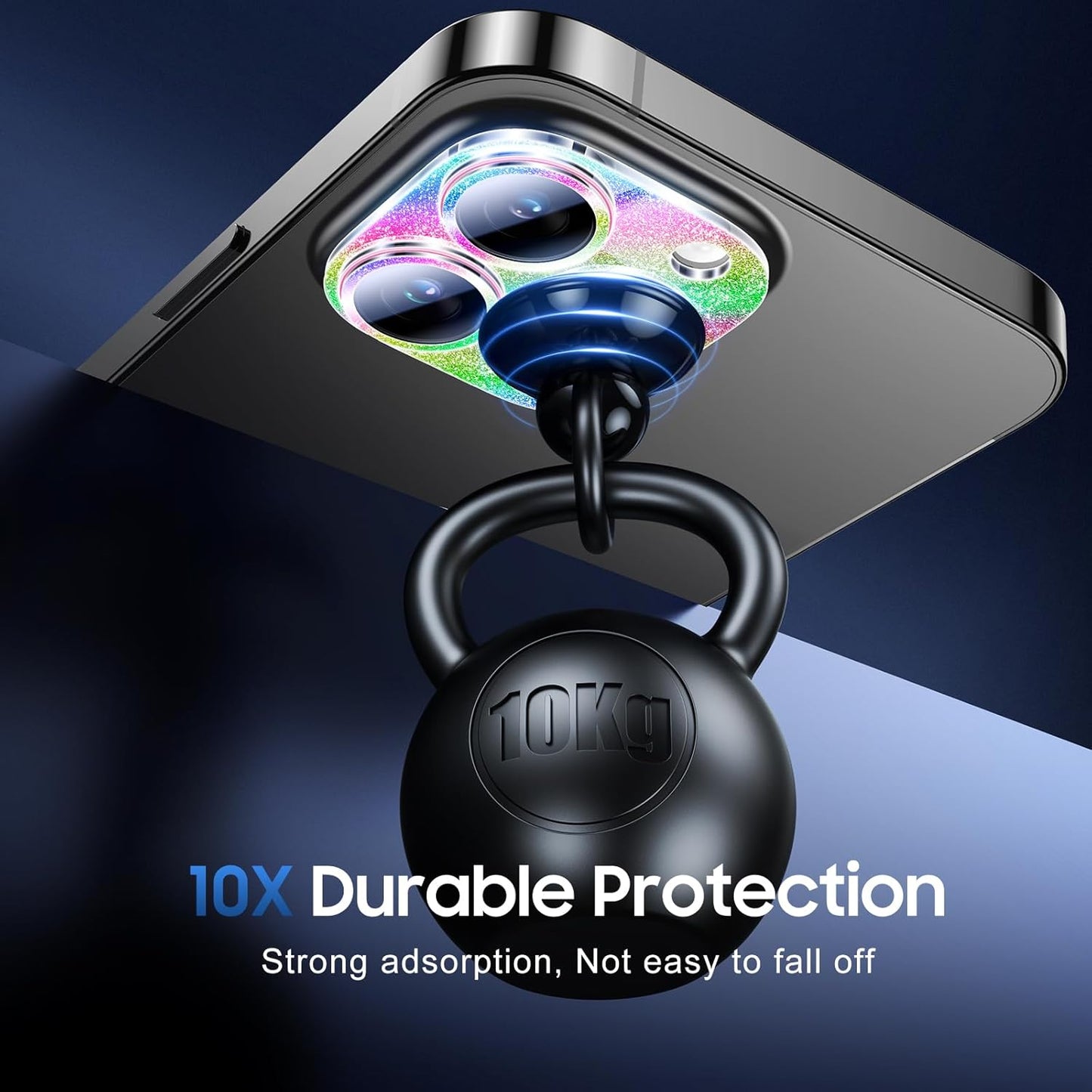 UniqueMe 3 Packs Compatible for iPhone 14 Pro Max/iPhone 14 Pro Camera Lens Protector Acrylic [Not Glass],[Case Friendly][Scratch-Resistant][Night Shooting Mode]-Glitter Colorful