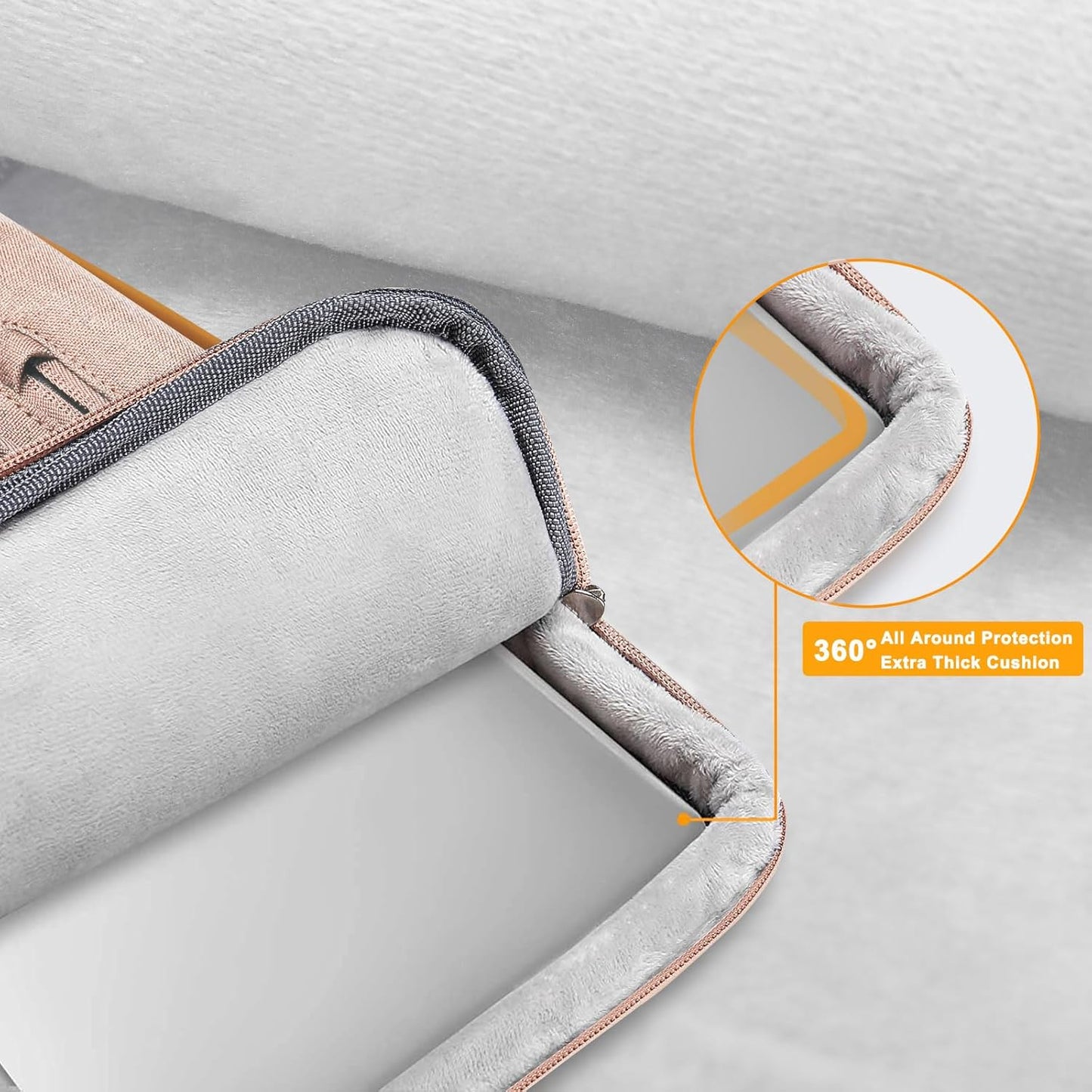 MOSISO 360 Protective Laptop Case 16 inch, 15-15.6 inch Laptop Sleeve Compatible with MacBook Pro 16, HP, Acer, Dell, Lenovo, ASUS, Side Open Carrying Case with 4 Zipper Pockets&Handle, Khaki