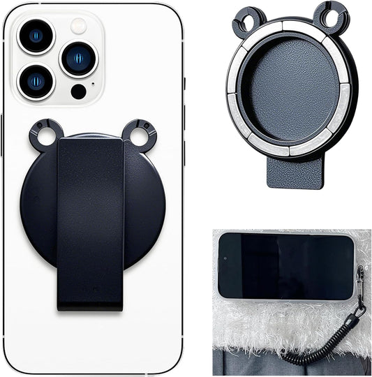 Ysnzaq Belt Clip Holder, Shoulder Bag Holder, Strong Magnetic Attraction Protection, Cell Phone Accessories for Outdoor Work Hiking XTJ Black