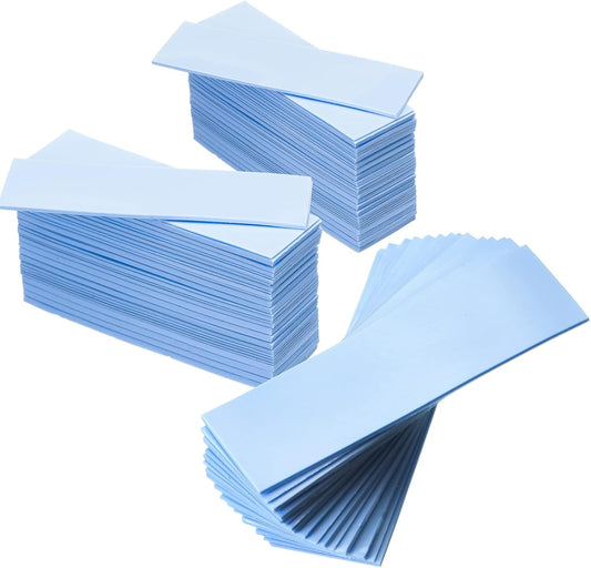 Outus 30 Pieces 2.6 x 0.8 x0.1 Inch Silicone Thermal Pad Reusable CPU SSD Thermal Conductive Silicone Pad Each Thick for Gpu Heatsink CPU Chip Heat Conduction or LED Heat Conduction(Light Blue)