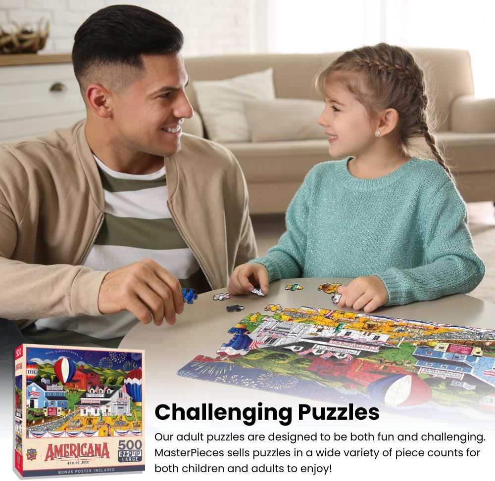 MasterPieces 500 Piece EZ Grip Jigsaw Puzzle for Adults, Family, Or Youth - Cooper's Corner - 19.25"x26.75"