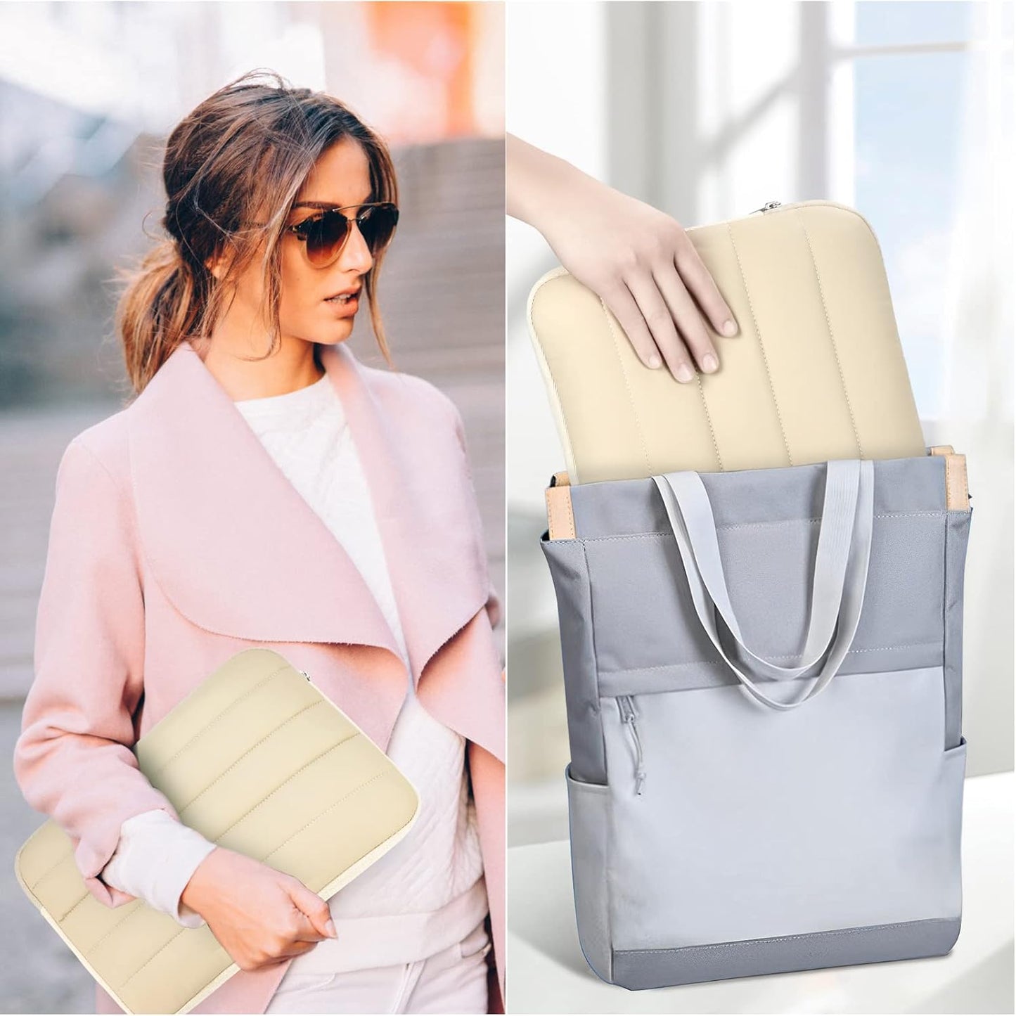 Laptop Sleeve Bag, 13 13.3 Inch Laptop Sleeve Protective Sleeve for MacBook Air Pro M2/M1, MacBook Pro 14, iPad Pro 12.9, HP, Dell, Lenovo, Asus Notebook