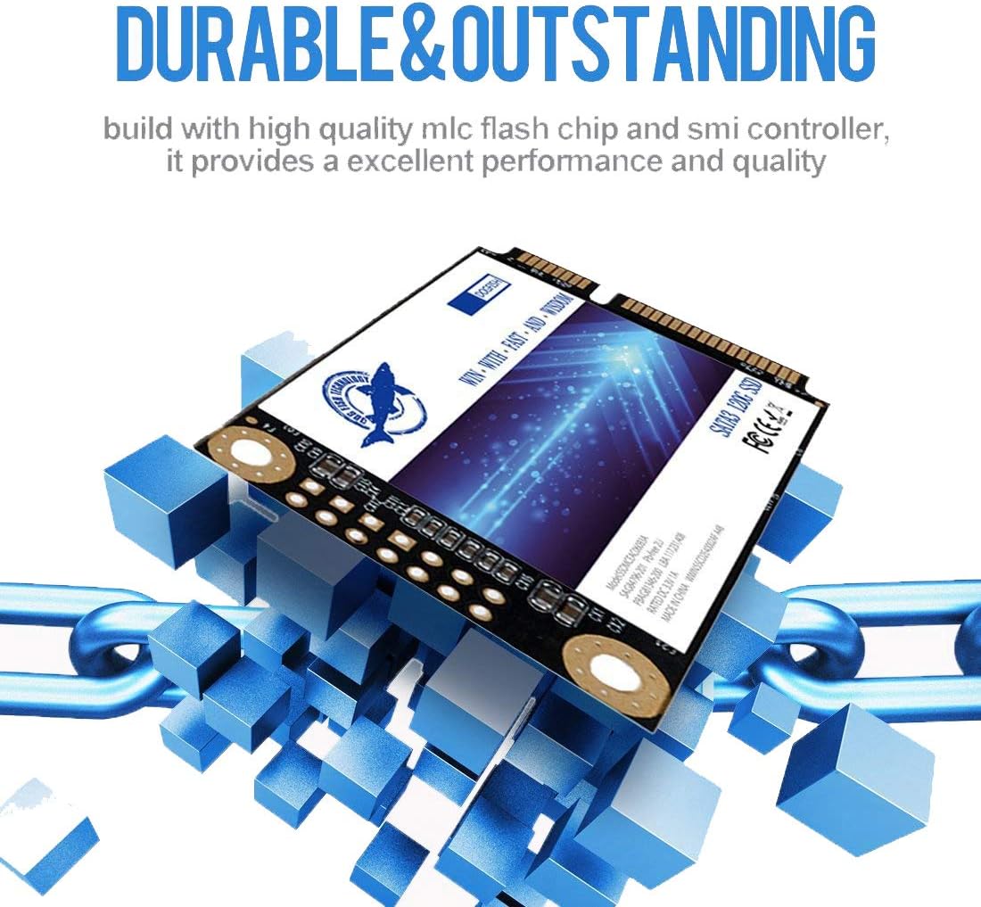 Dogfish SSD Msata 128GB Internal Solid State Drive Mini Sata Disk Drive High Performance Hard Drive for Desktop Laptop Notebook (MSATA, 128GB)