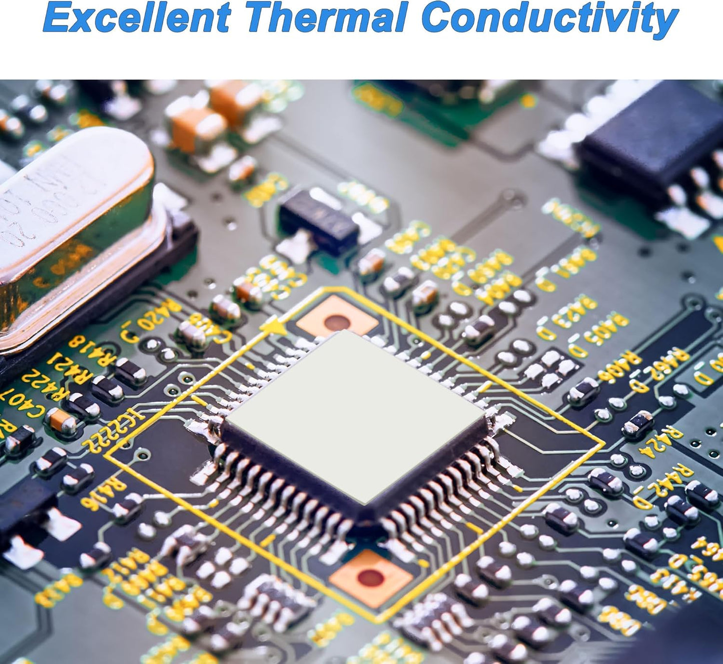 uxcell 1 Pack Thermal Pad, 400 x 205 x 0.5mm Highly Efficient CPU Thermal Conductive Pad, Heat Dissipation Silicone Thermal Pad for Laptop Heatsink CPU GPU SSD IC LED Cooler