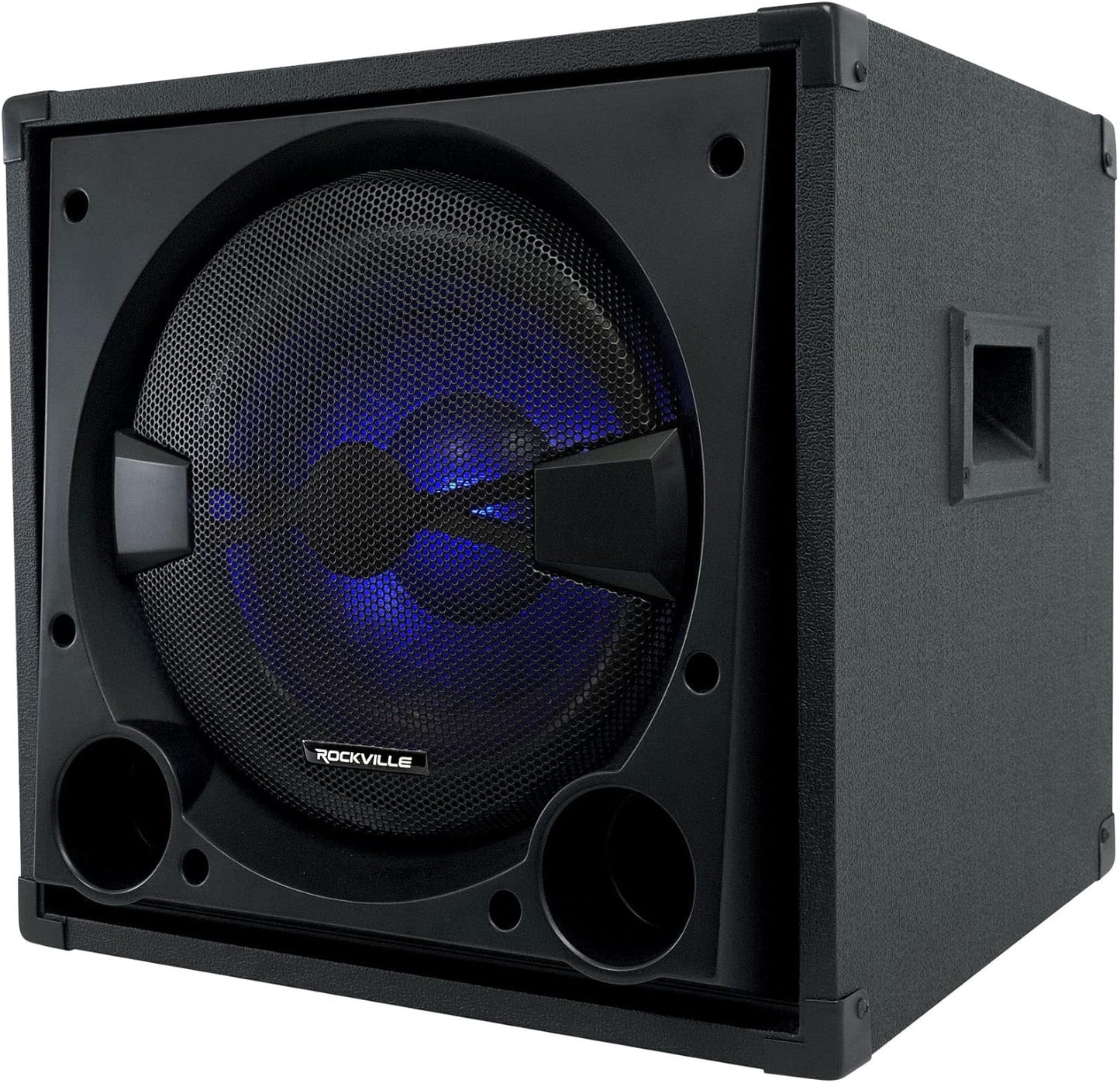 Rockville BASS Blaster 12 800W Powered Home Audio Subwoofer, 12" High-Grade Woofer with Y30 Magnet, Adjustable Crossover, RCA/Speaker Inputs, LED Lighting, for Home Theater & Music