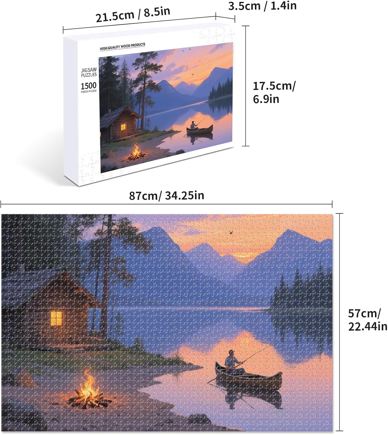 Custom Photo Puzzle – Personalized 1500 Piece Jigsaw Puzzle from Your Photo – Perfect Puzzle Gift for Families, Pets, Weddings, Anniversaries, Adults & Couples(1500-horizontal)