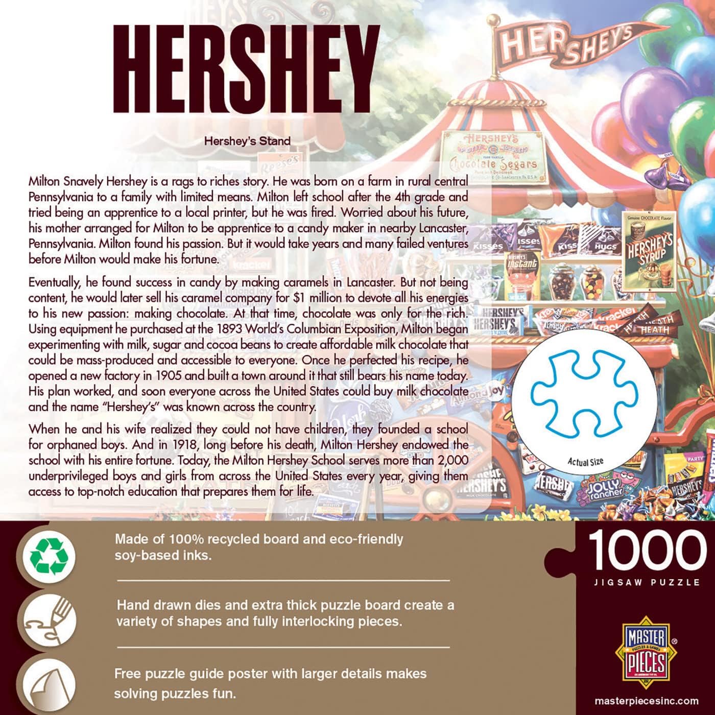 MasterPieces 1000 Piece Jigsaw Puzzle for Adults, Family, Or Youth - Hershey's Stand - 19.25"x26.75"