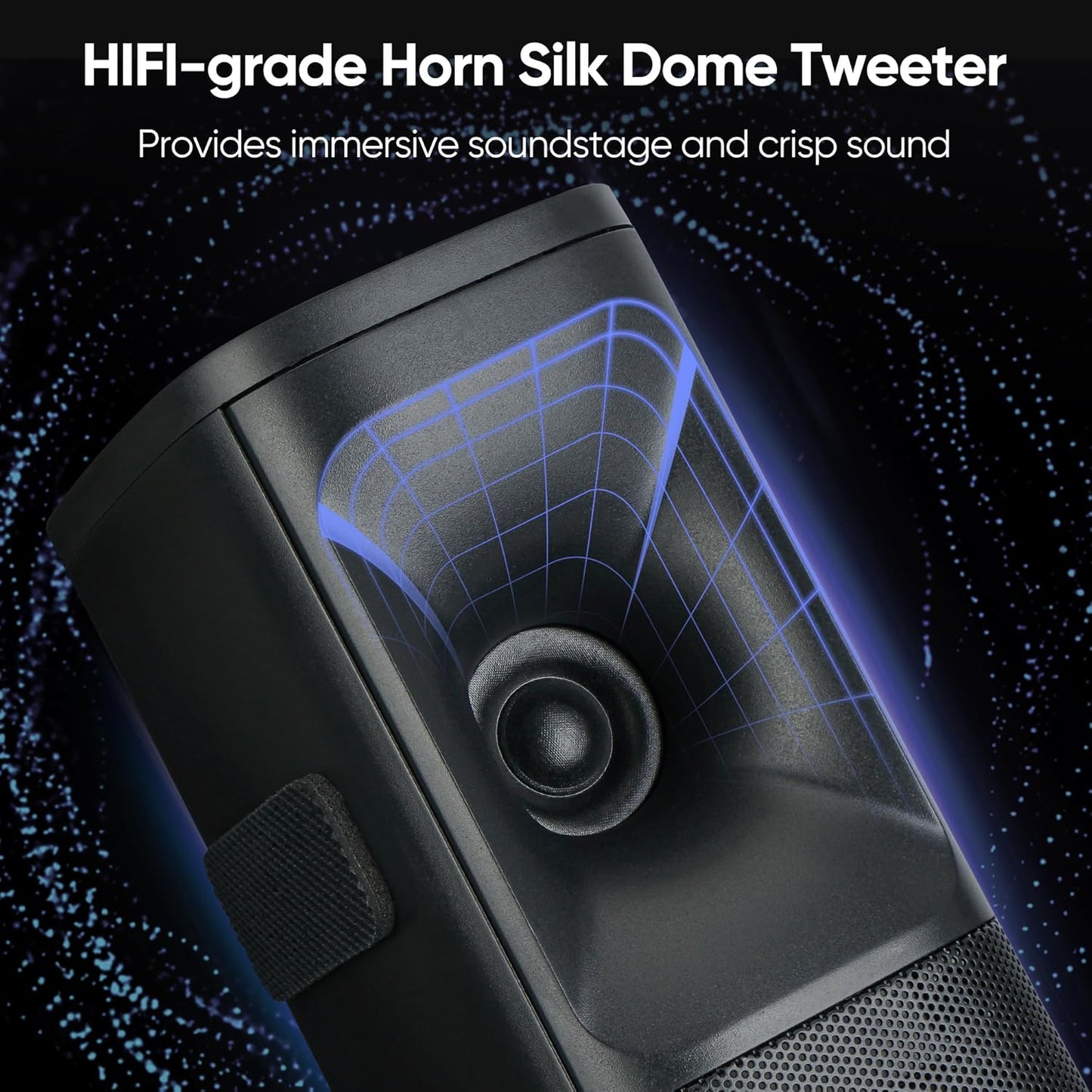 Saiyin Sound Bar for Smart TV with Subwoofer, 100W Detachable Soundbar Home Theater Surround Sound System for TV with Horn Tweeter, Adjustable Bass and HDMI-ARC/Bluetooth Optical/AUX/Connection