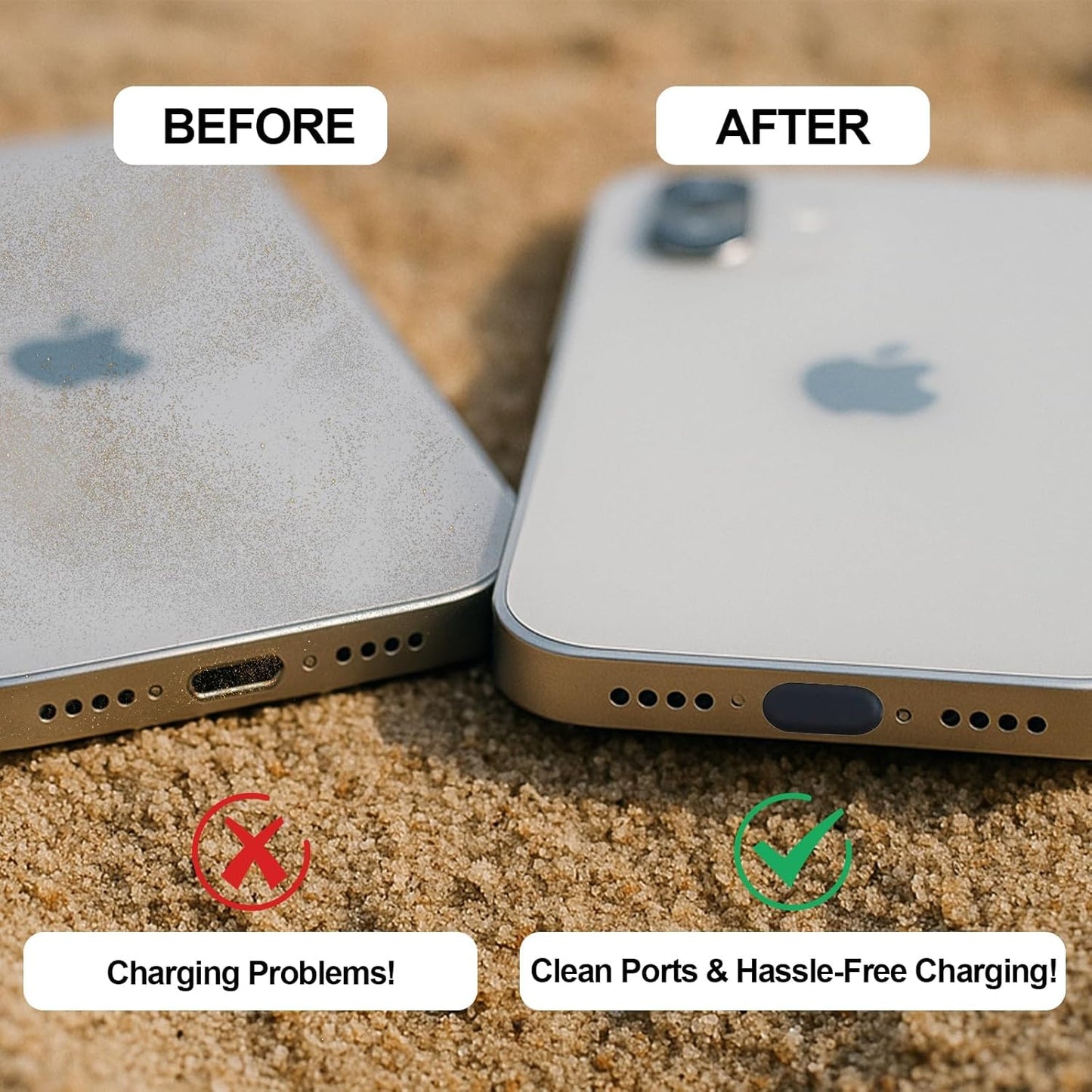 USB C Dust Plugs [60-Pack] -Anti Dust Plug Cover Charging Silicone Port Covers with Cleaning Brush Universal Type-C Protector for All USB C Devices