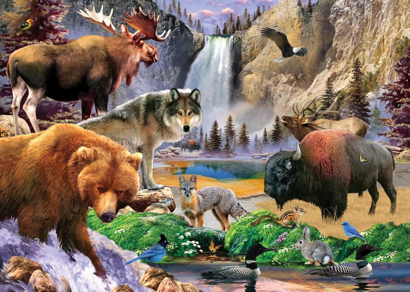 MasterPieces 500 Pieces Jigsaw Puzzle for Adults, Family, Or Youth - Yellowstone National Park - 15"x21"