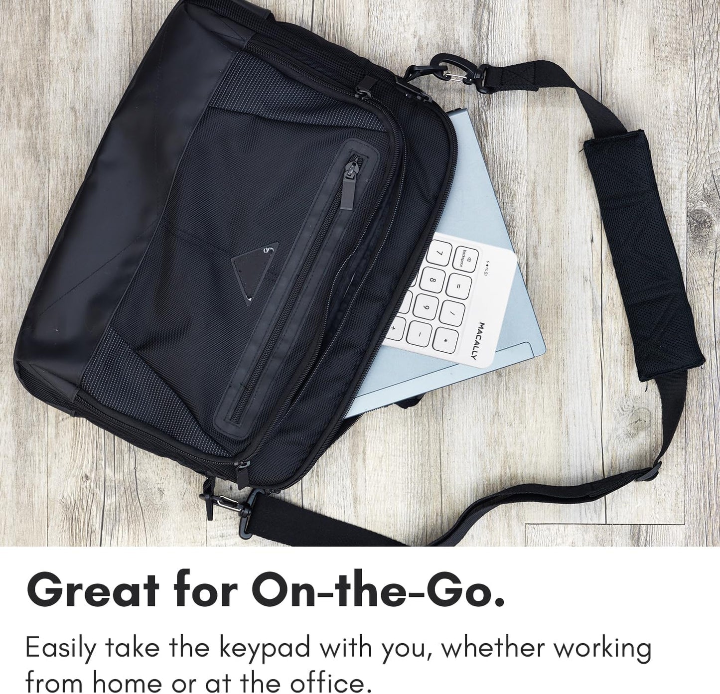 Macally USB C Wireless Number Pad | Numeric Keypad for Mac MacBook iMac | Wireless 10 Key for Laptop PC Computer Notebook Surface Chrome (2.4G USB) Perfect for Data Entry Numpad Number Keyboard