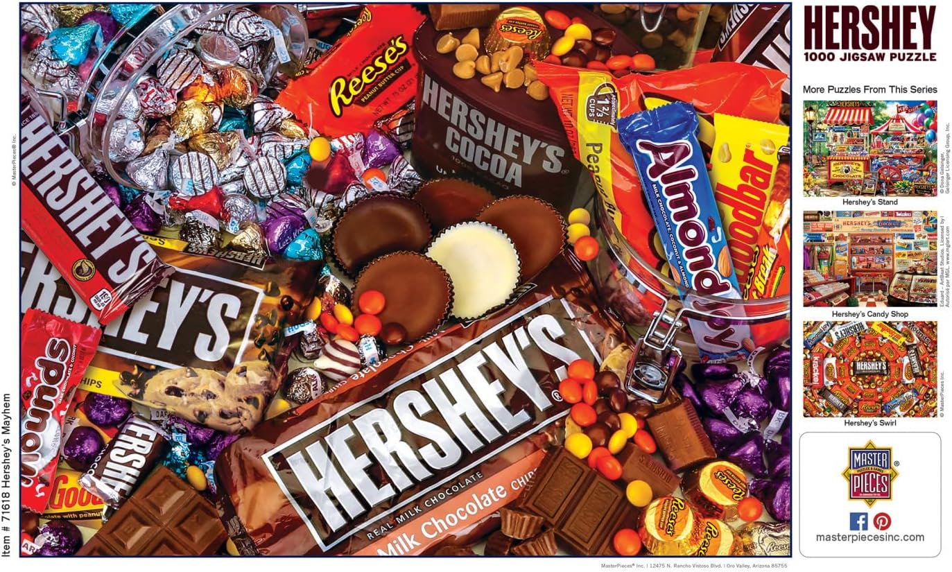 MasterPieces 1000 Piece Jigsaw Puzzle for Adults, Family, Or Youth - Hershey's Mayhem - 19.25"x26.75"