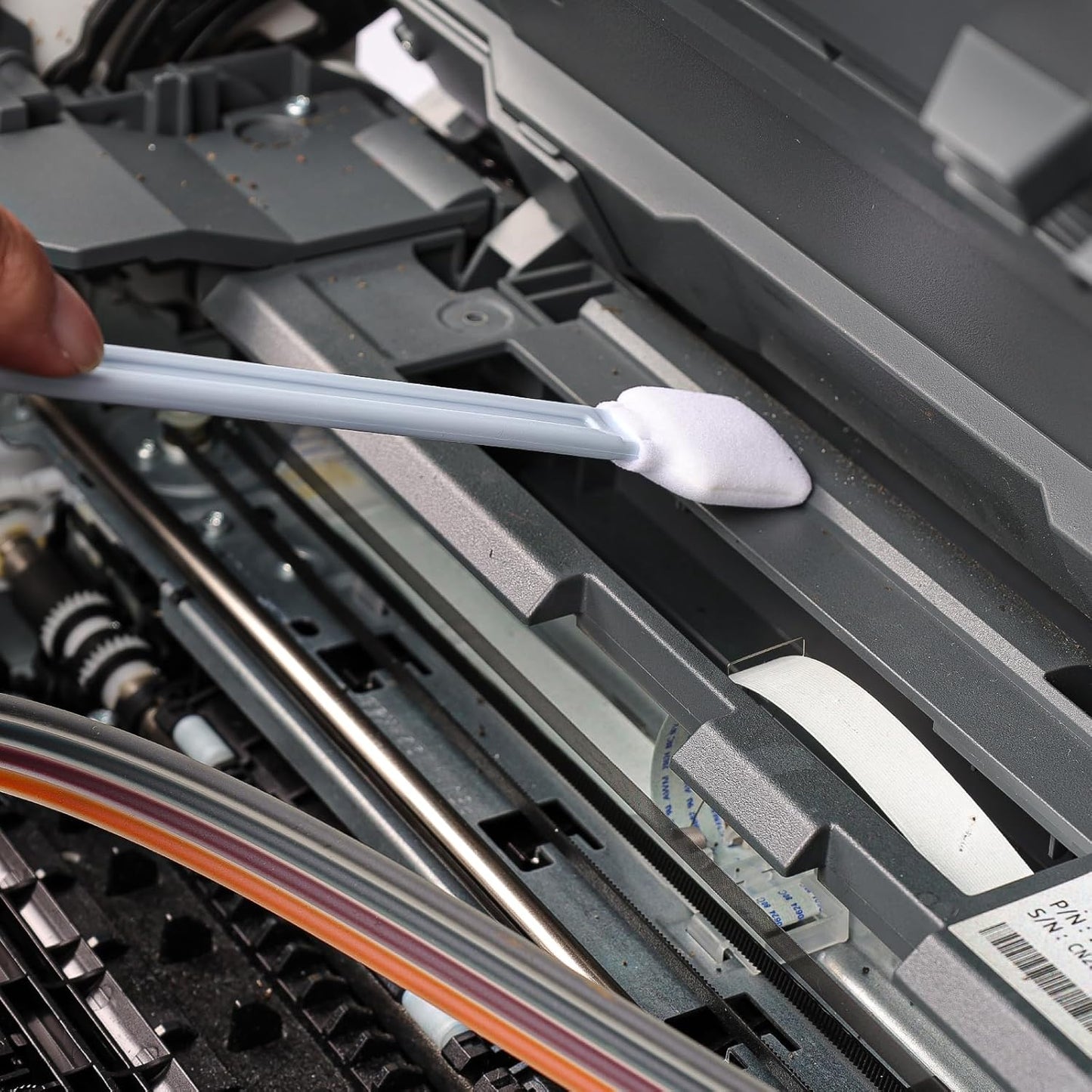 Printhead Cleaning Kit ， Inkjet Printer Head Cleaning swabs，Extra Long Foam Cleaning Swabs， for Epson, Canon， DTF,HP Large-Format Color Printer (20PCS)