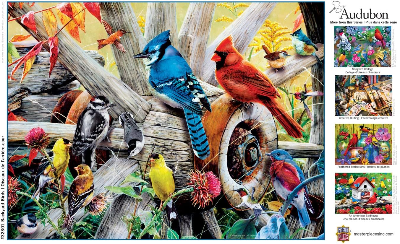 MasterPieces Audubon - Backyard Birds 300pc Ezgrip Puzzle
