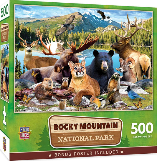Baby Fanatics MasterPieces 500 Pieces Jigsaw Puzzle for Adults, Family, Or Kids - Rocky Mountain National Park - 15"x21"