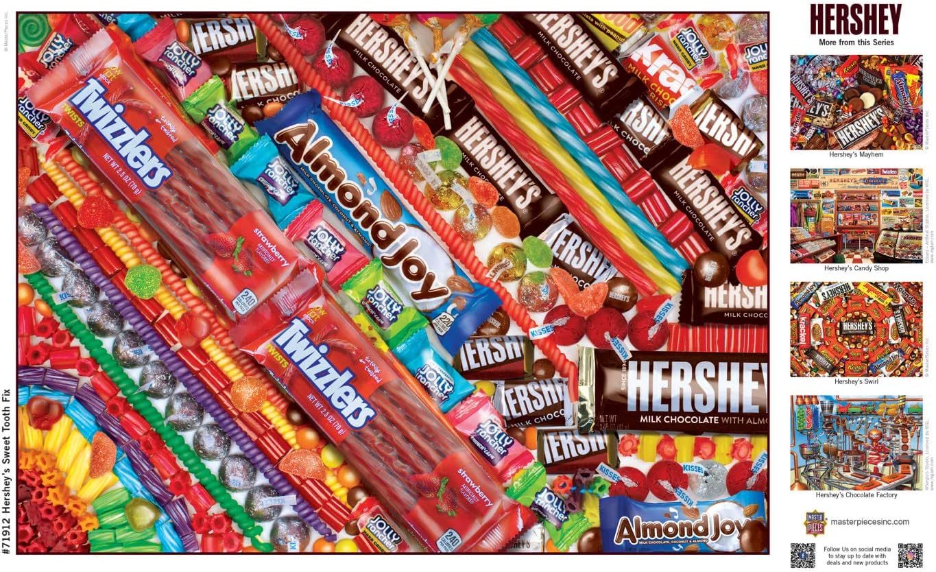 MasterPieces 1000 Piece Jigsaw Puzzle for Adults, Family, Or Youth - Hershey's Sweet Tooth Fix - 19.25"x26.75"