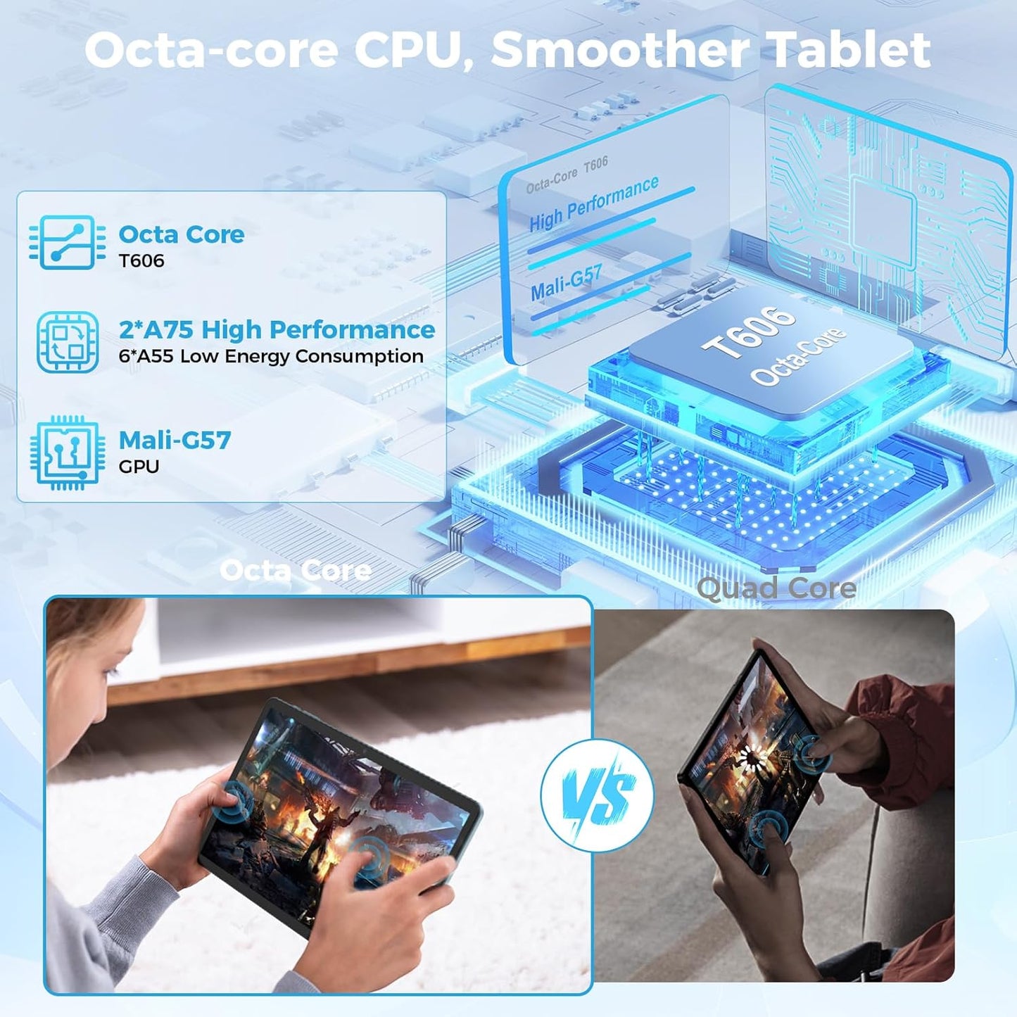 Android Tablet with Keyboard, Android 15 Tablet 10 inch with 24GB+128GB, 1TB Expand, 8-Core, 8000mAh, 5G WiFi, Widevine L1, GMS, with Case, Keyboard, Mouse, Stylus(Pink)