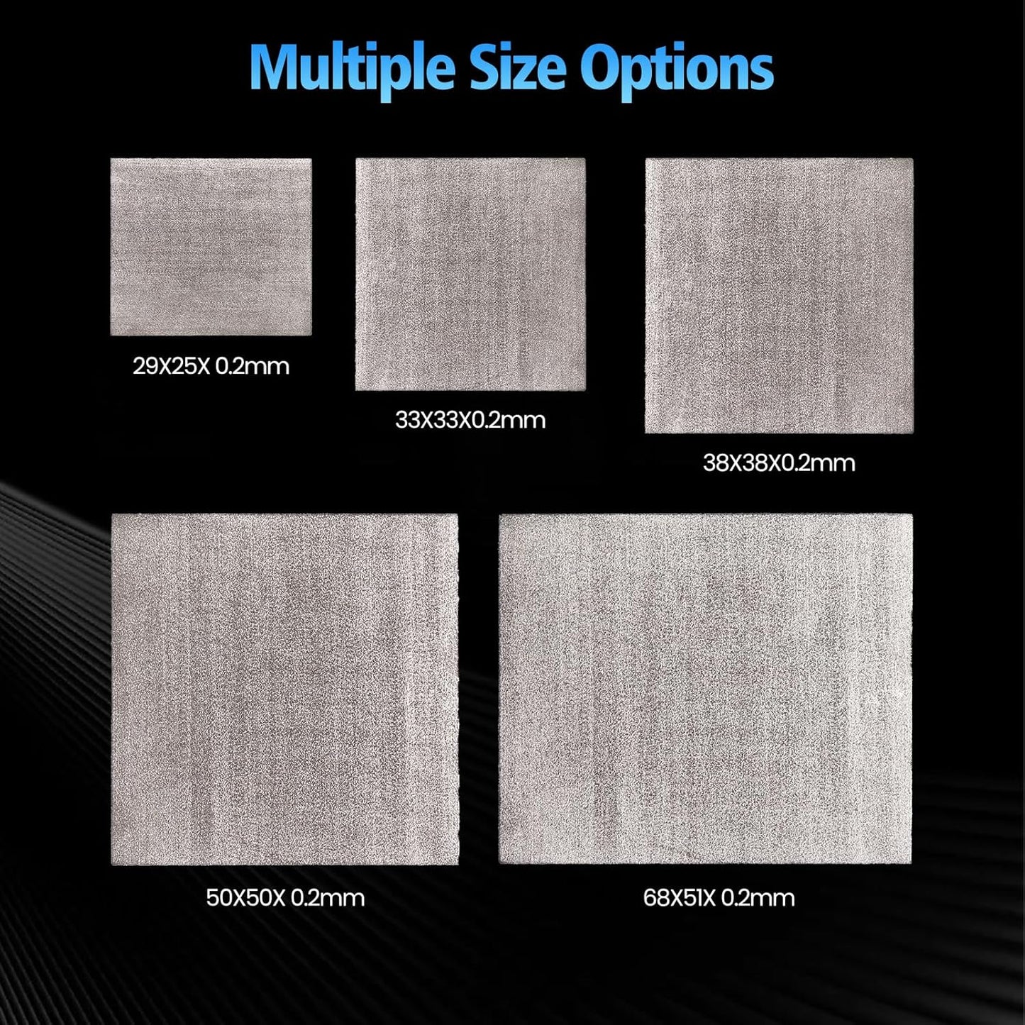 Thermal Pad,68 * 51 * 0.2mm,Graphene Thermal Pads for GPU/CPU/SSD/Electronics - Highly Efficient, Compressible (68 * 51mm)