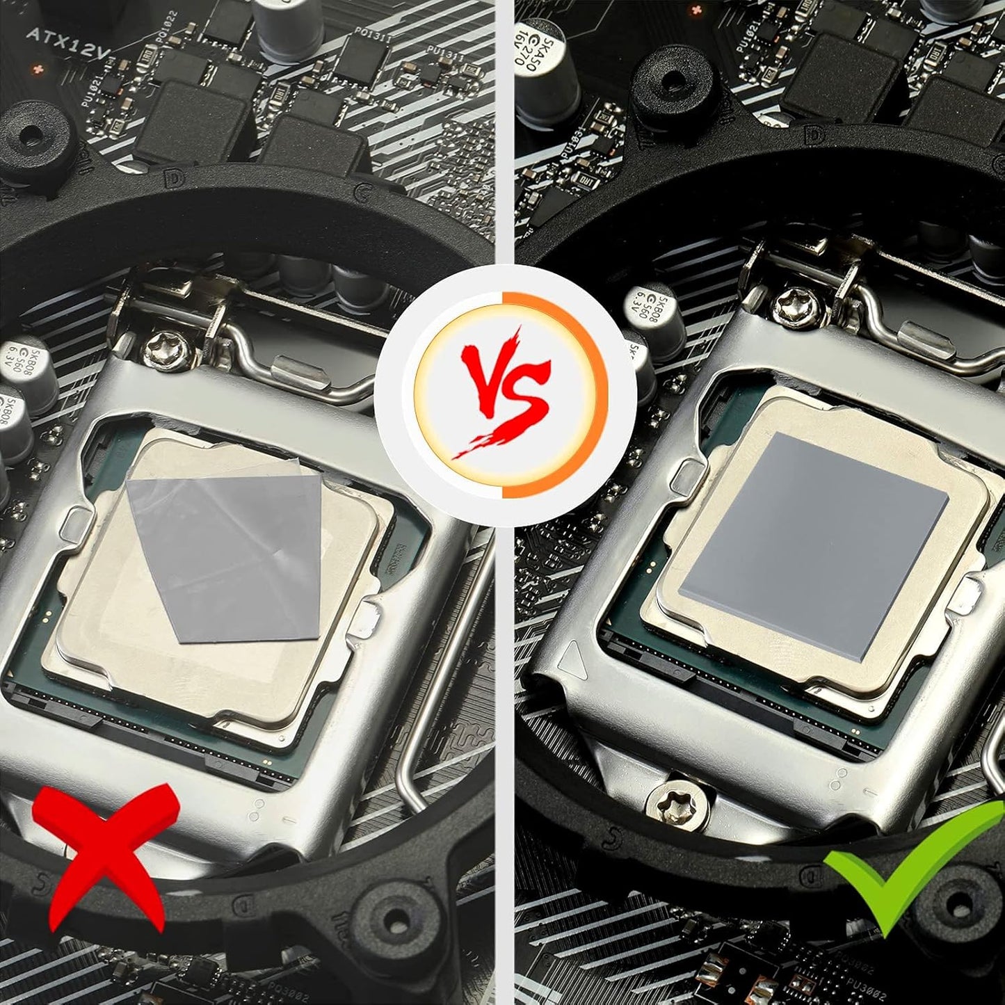 Outus 30 Pieces 2.6 x 0.8 x0.1 Inch Silicone Thermal Pad Reusable CPU SSD Thermal Conductive Silicone Pad Each Thick for Gpu Heatsink CPU Chip Heat Conduction or LED Heat Conduction(Dark Gray)