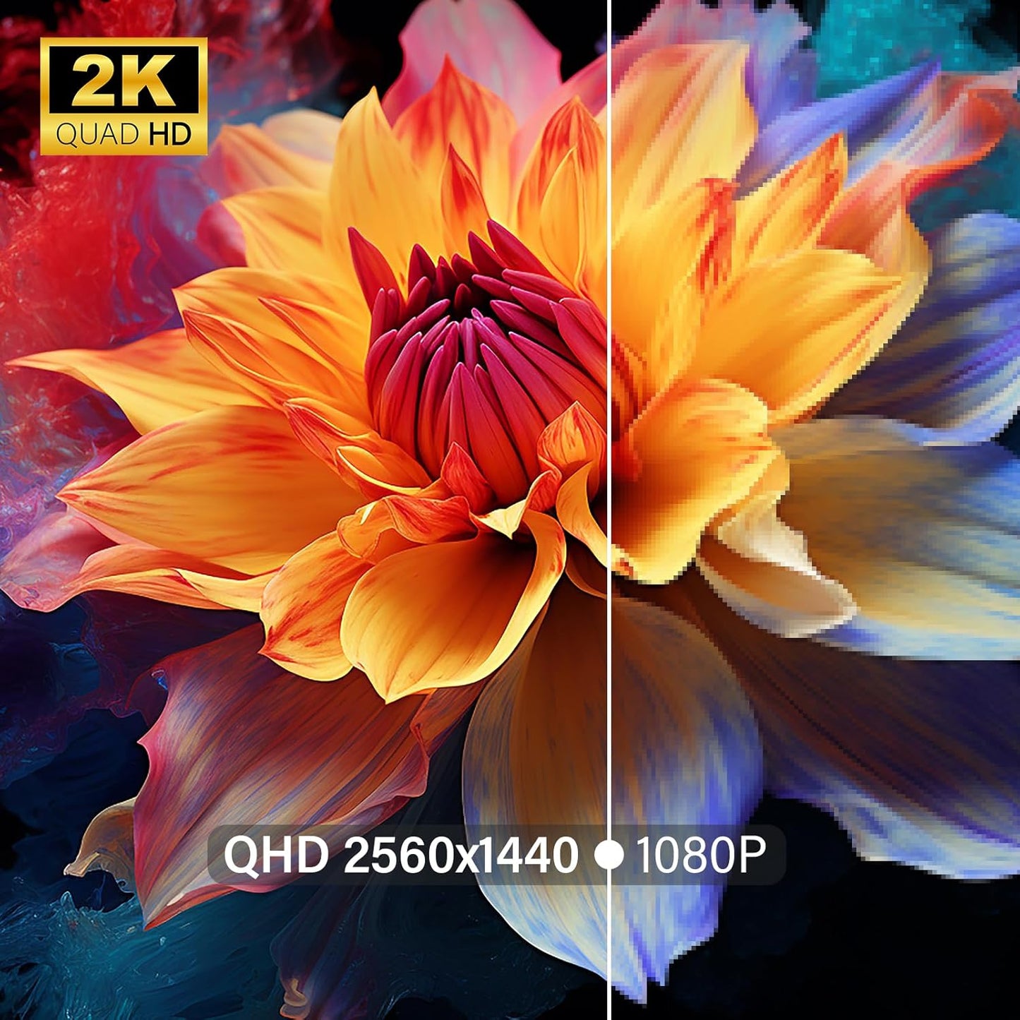 InnoView 23.8" Dual Monitor 2K QHD 2560 x 1440P Laptop Screen Extender 315°Adjustable Dual Monitor for MacBook Windows with DP Type-C HDMI Double Foldable Monitors(No Driver Needed)