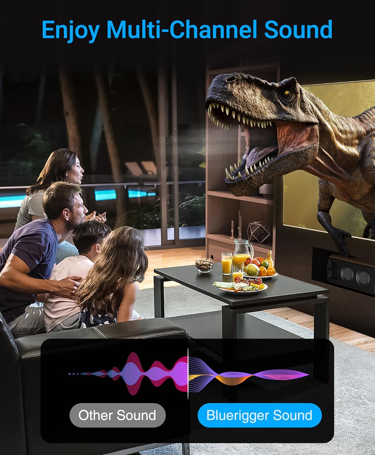 BlueRigger Digital Optical Audio Cable (10FT, Toslink Cable for Soundbar, Braided Fiber Optic, S/PDIF, Metal Shell) - Compatible with HomeTheatre, TV, Game Console (PS4, Xbox), DVR