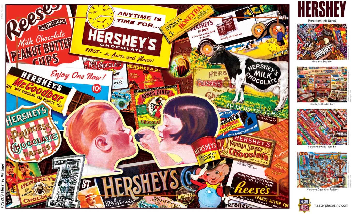 Baby Fanatics MasterPieces 1000 Piece Jigsaw Puzzle for Adults, Family, Or Kids - Hershey Vintage - 19.25"x26.75"