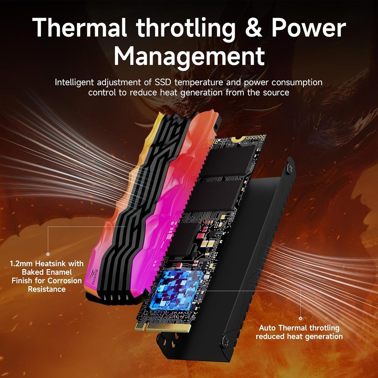 S790R 2TB NVMe M.2 SSD PCIe 4.0 x4, Internal Solid State Drive with RGB Heatsink, Up to 7450MB/s, 3D NAND TLC, PS5 Compatible, Ideal for Gaming, Creators & Professionals