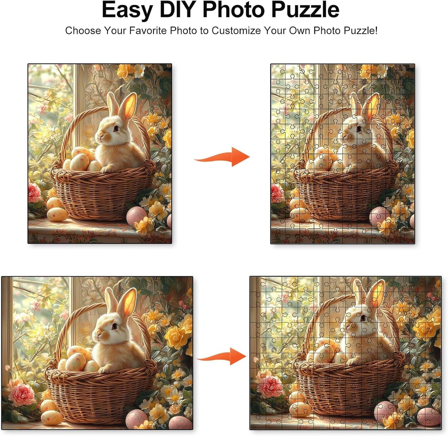 Custom 1000 Piece Puzzlefor Father's Day, Personalized Puzzle from Photos, Make a Puzzl e from a Photo, Wooden P-uzzle Jigsaw for Dad, Family, Wedding, Kids, Pet(29.5 * 19.5In Horizontal)