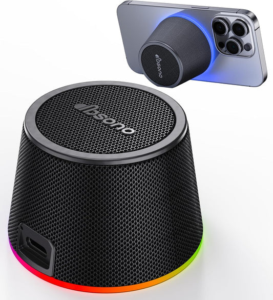 Stocking Stuffers for Men Women: Portable Bluetooth Speaker with Color Light Phone Stand, Christmas Birthday Anniversary White Elephant Gifts for Adults Teens Boy Girl Trendy Stuff