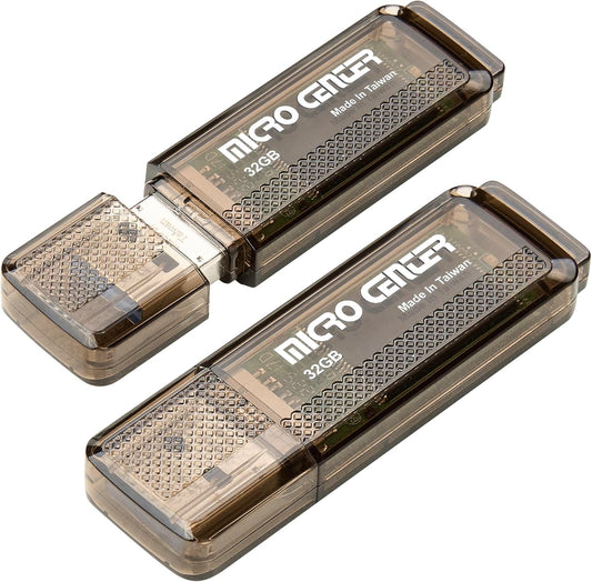 INLAND Micro Center Super Speed 2 Pack 32GB USB 3.0/USB3.1 Gen1 Flash Drive Gum Size Memory Stick Thumb Drive Data Storage Jump Drive (32G 2-Pack)