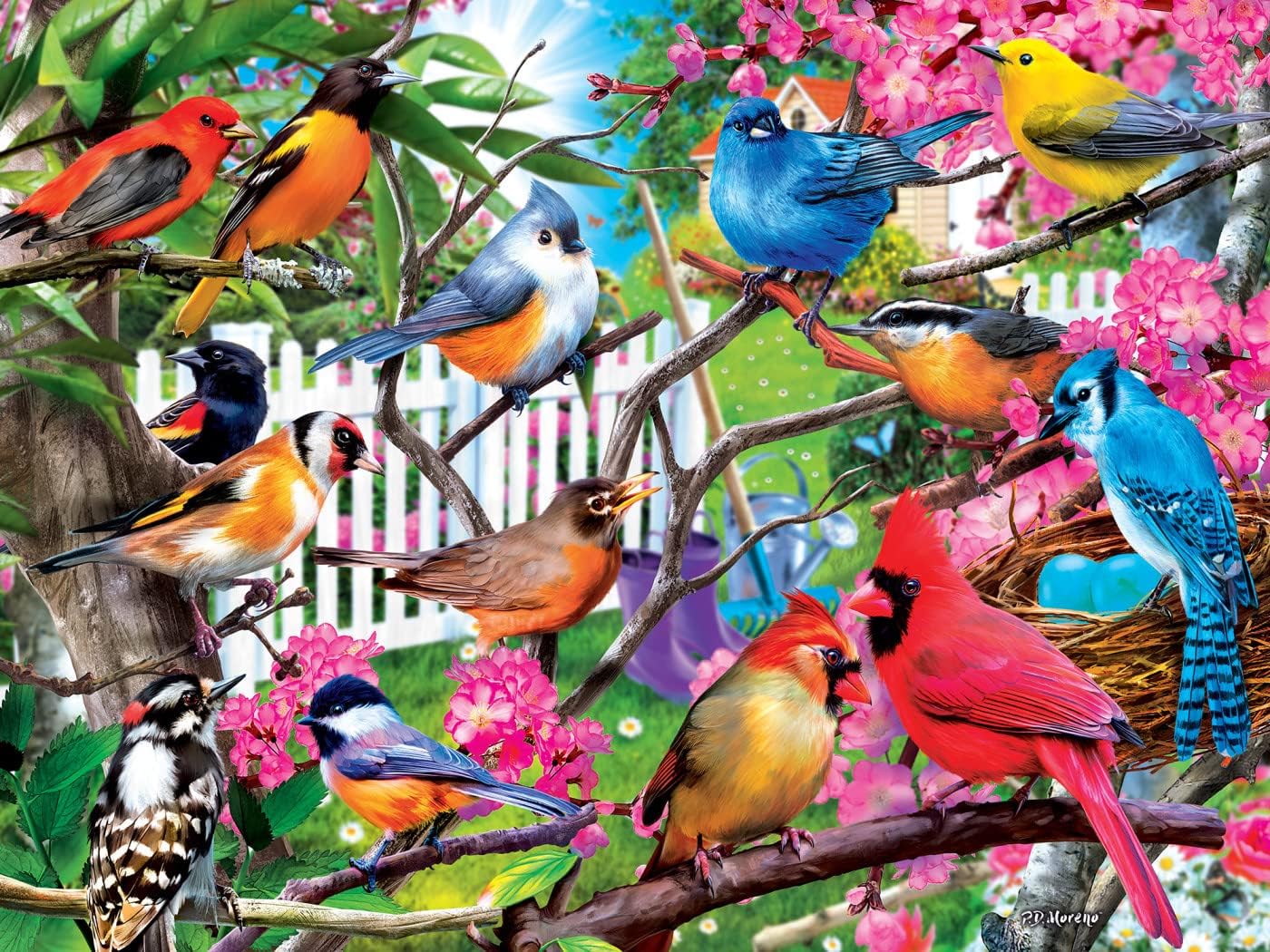 MasterPieces 300 Piece EZ Grip Jigsaw Puzzle - Hidden in The Branches - 18"x24"