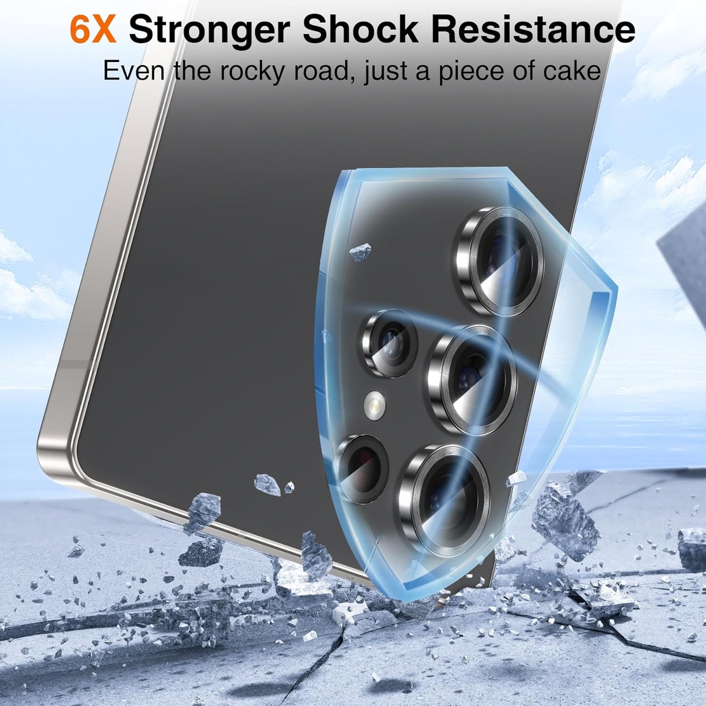 YWXTW [2025 Original Like for Samsung Galaxy S25 Ultra Camera Lens Protector, [Ultra-Thin & 6X Stronger] S25 Ultra Camera Lens Cover, 9H Tempered Glass Upgraded Metal Edging(Titanium Black)