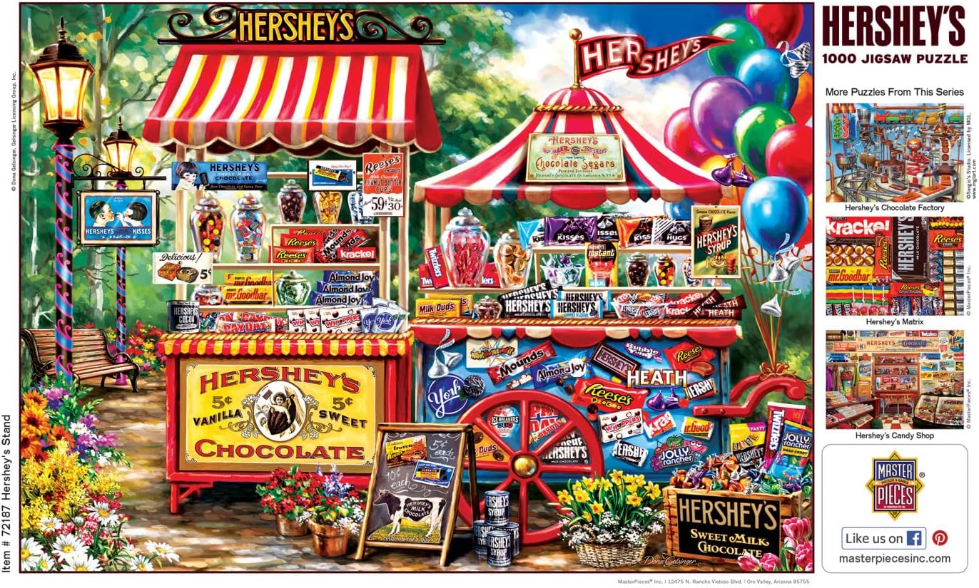 MasterPieces 1000 Piece Jigsaw Puzzle for Adults, Family, Or Youth - Hershey's Stand - 19.25"x26.75"