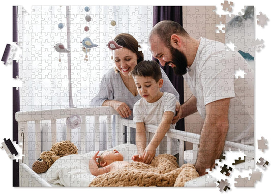 Photo Puzzle, Pet, Wedding, Family Reunion Puzzle - 500 Piece, Custom Jigsaw Puzzle for Adults (Horizontal/Landscape) - I See Me!